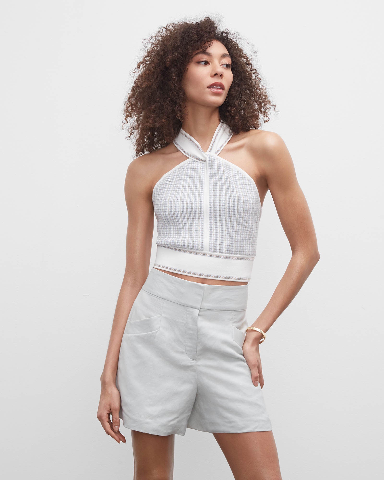 CLUB MONACO - Chandail raeni - Rayures bleues/blanches