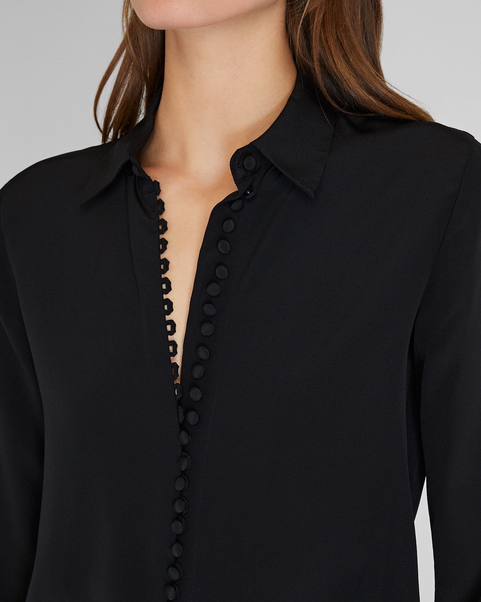 CLUB MONACO - Helek Silk Shirt - Black