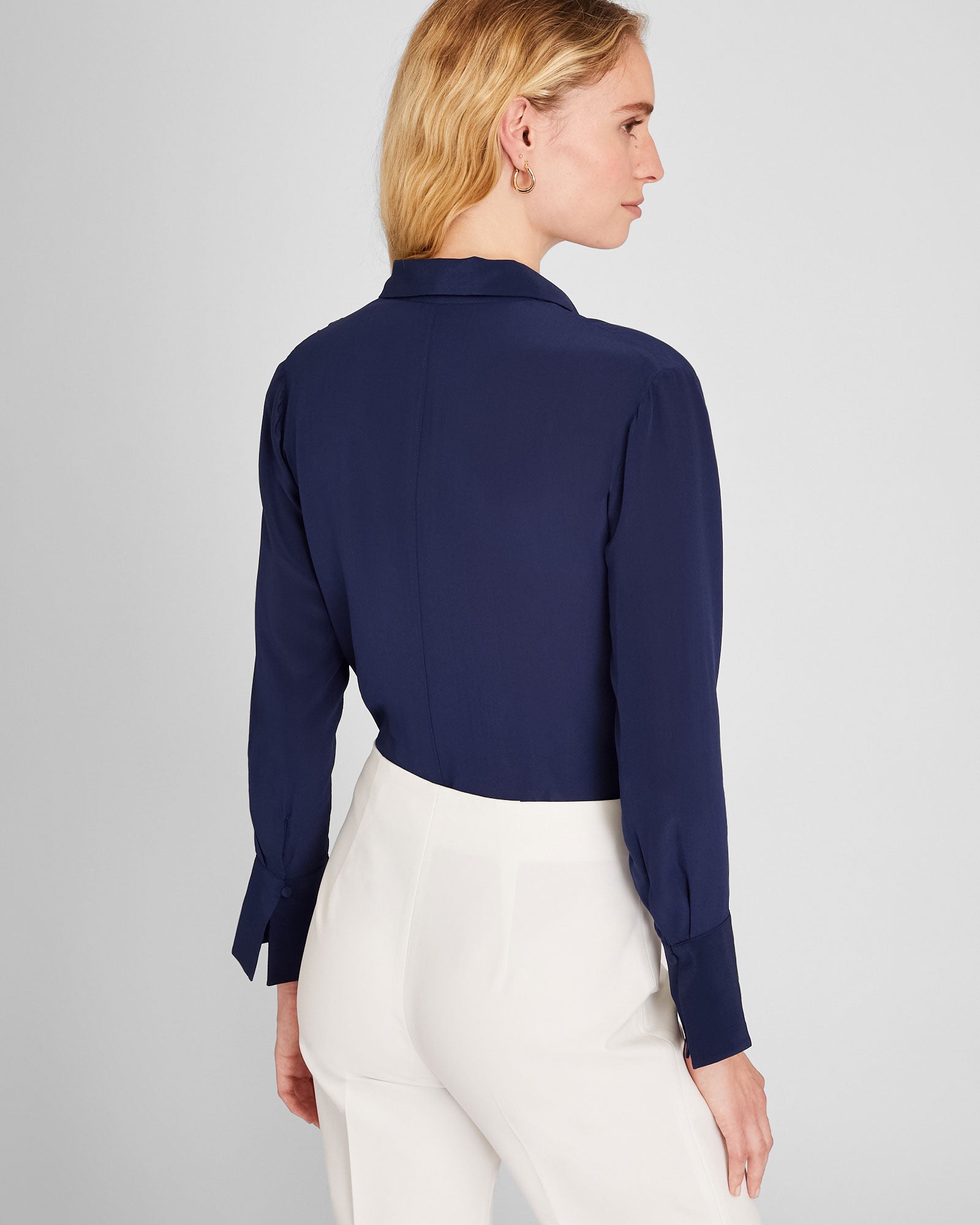 CLUB MONACO - Helek Silk Shirt - Navy