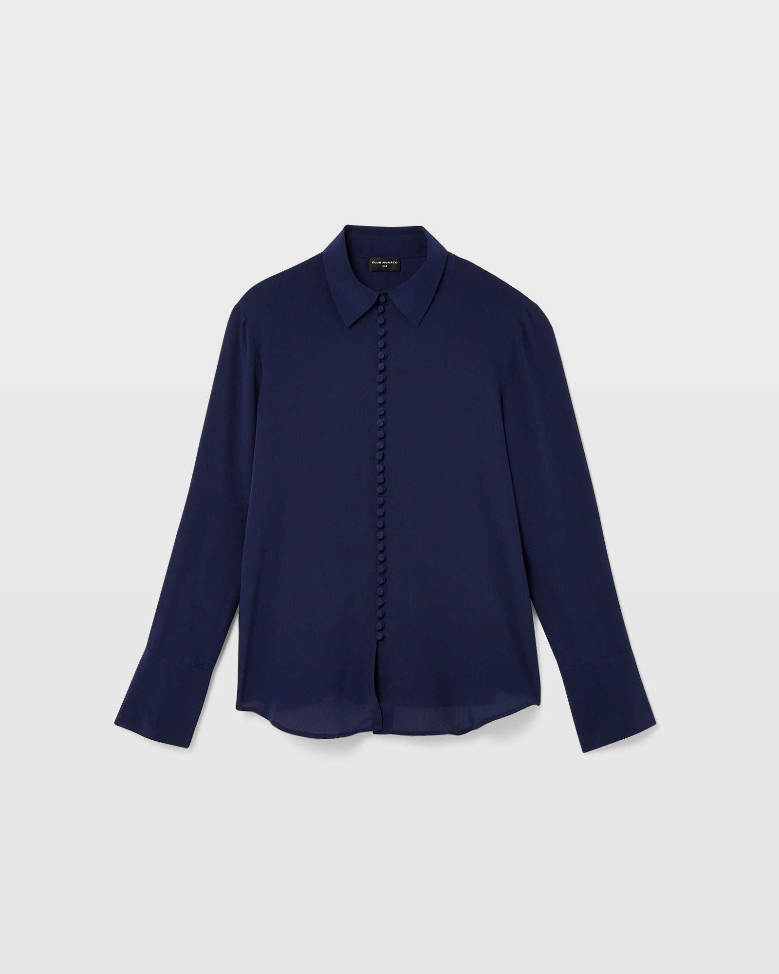 CLUB MONACO - Helek Silk Shirt - Navy