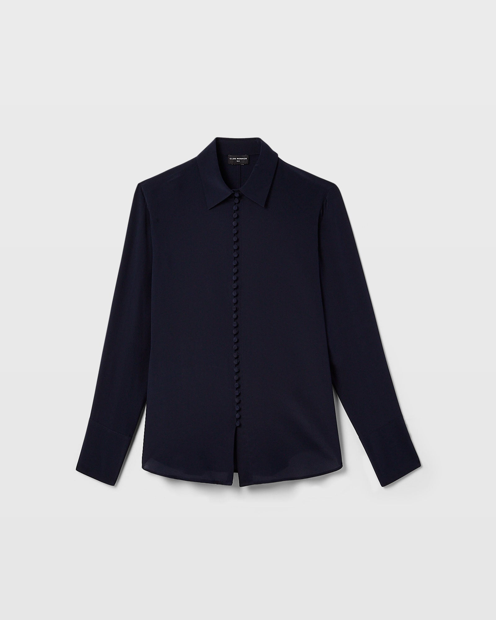 CLUB MONACO - Helek Silk Shirt - Dark Navy