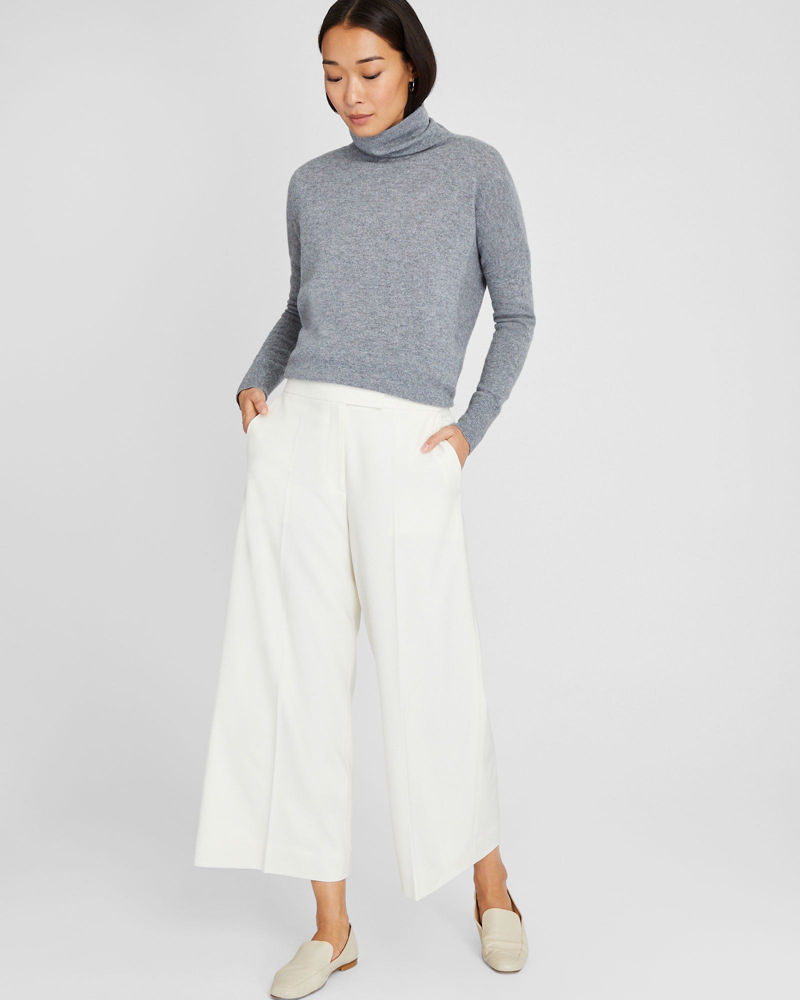 CLUB MONACO - Chandail en cachemire Safiya - Gris Chiné Moyen