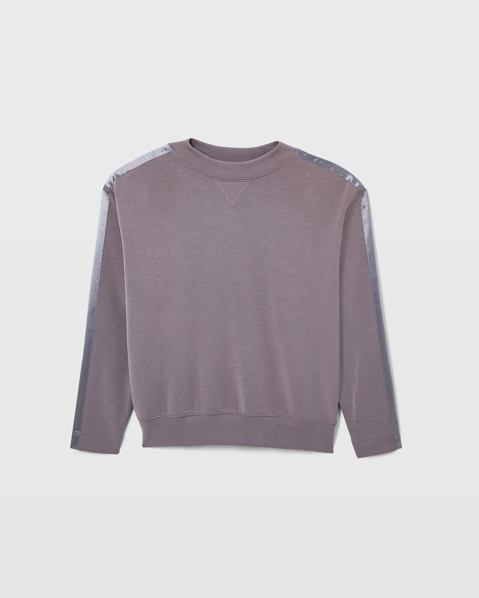 CLUB MONACO - Satin Stripe Sweatshirt - Brown