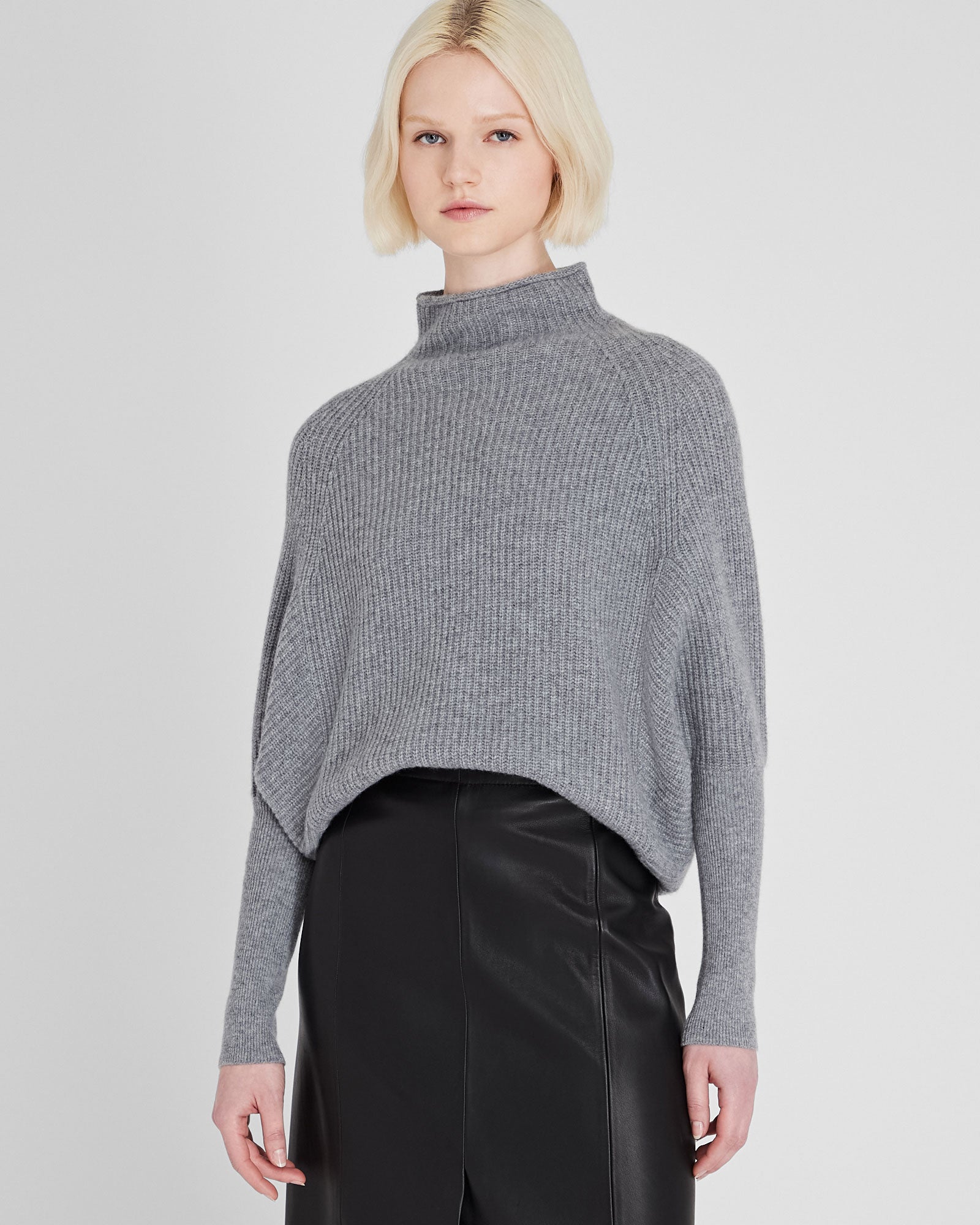 CLUB MONACO - Emma Cashmere Sweater - Medium Heather Grey