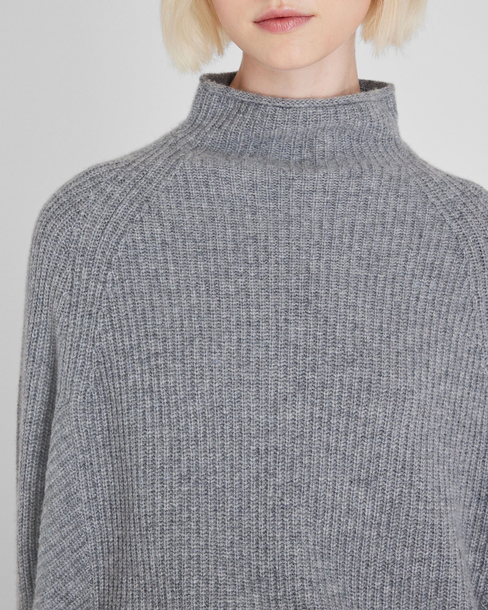 CLUB MONACO - Emma Cashmere Sweater - Medium Heather Grey