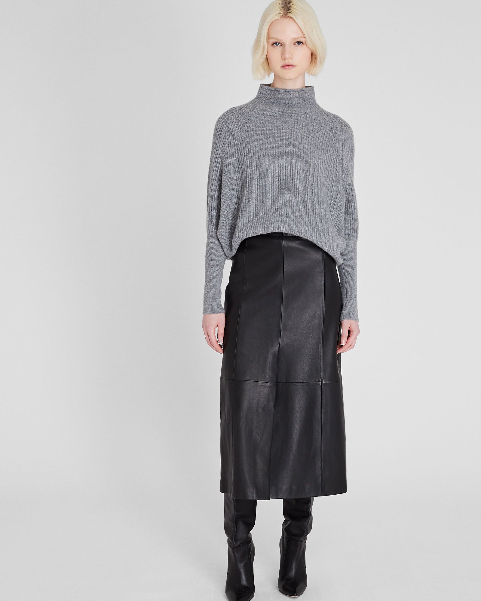 CLUB MONACO - Emma Cashmere Sweater - Medium Heather Grey