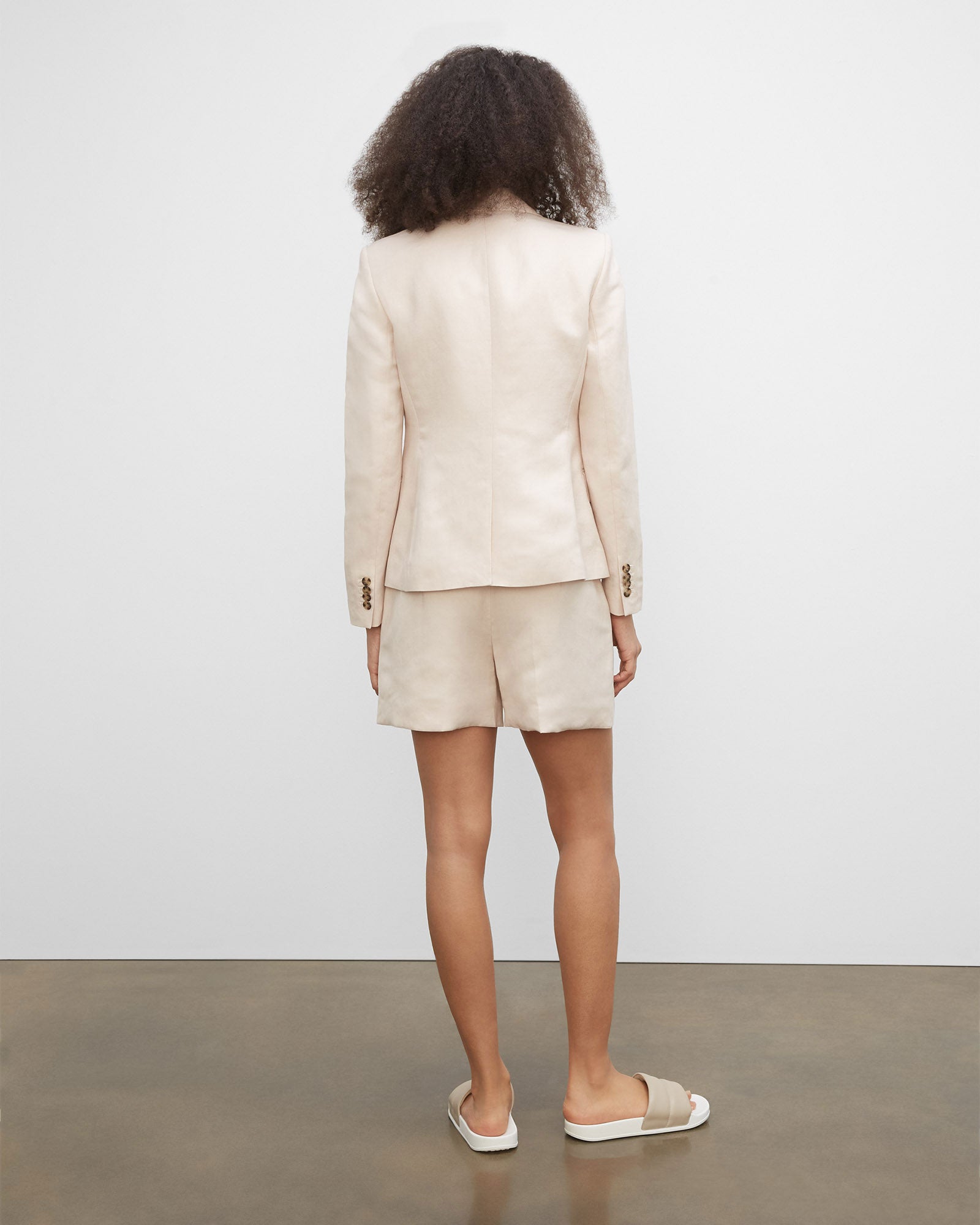 CLUB MONACO - Classic Linen Blend Blazer - White