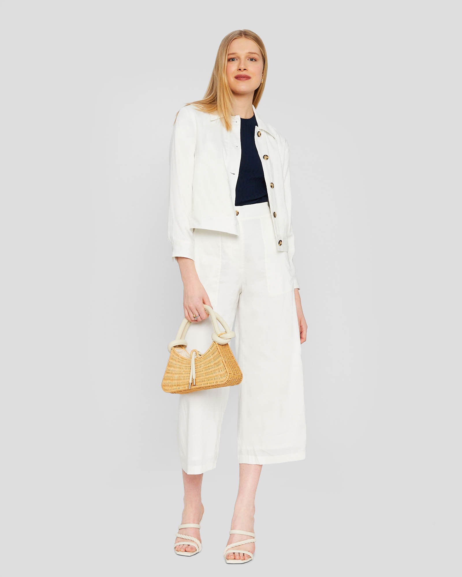 CLUB MONACO - Jupe-culotte légère - Blanc