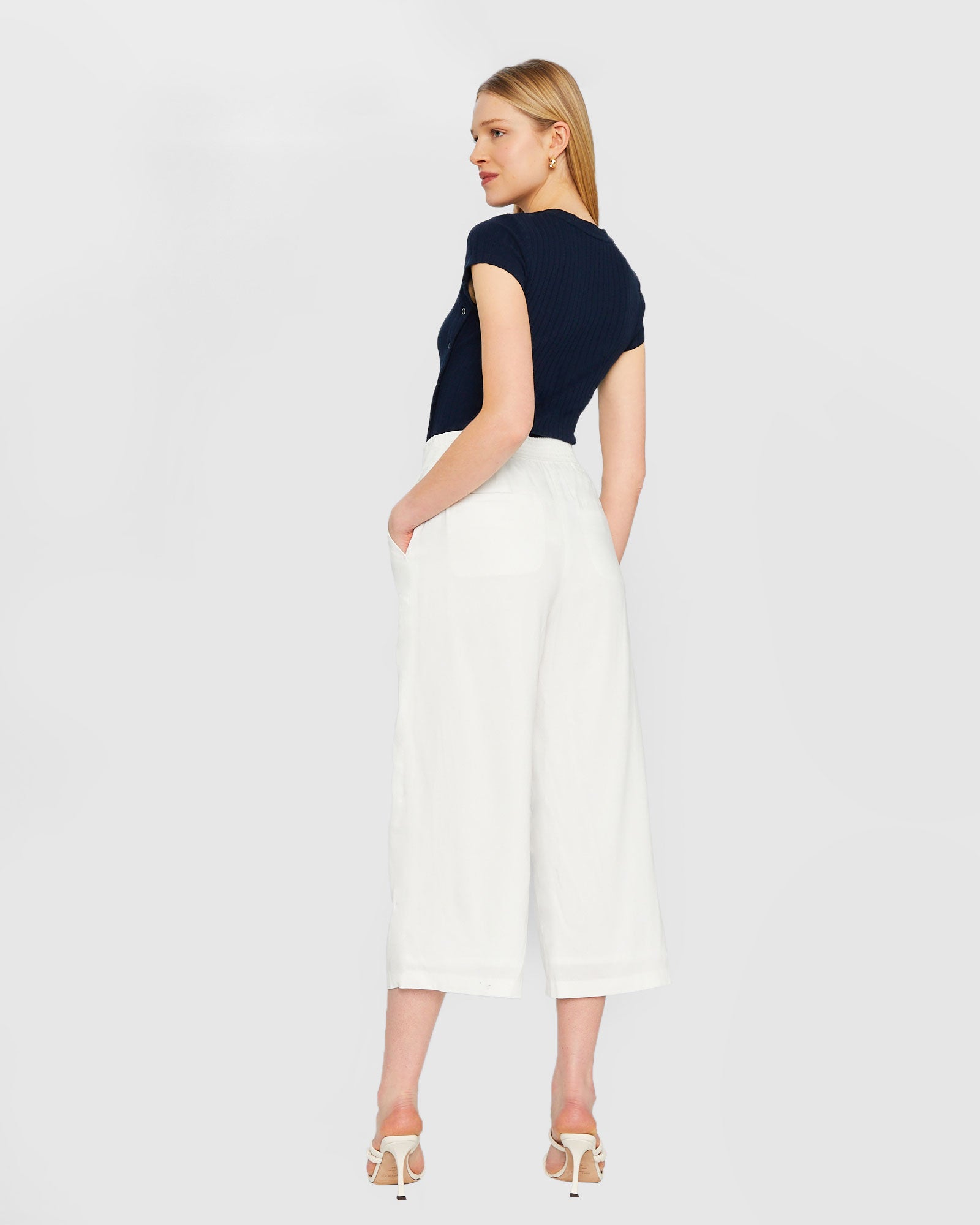 CLUB MONACO - Jupe-culotte légère - Blanc