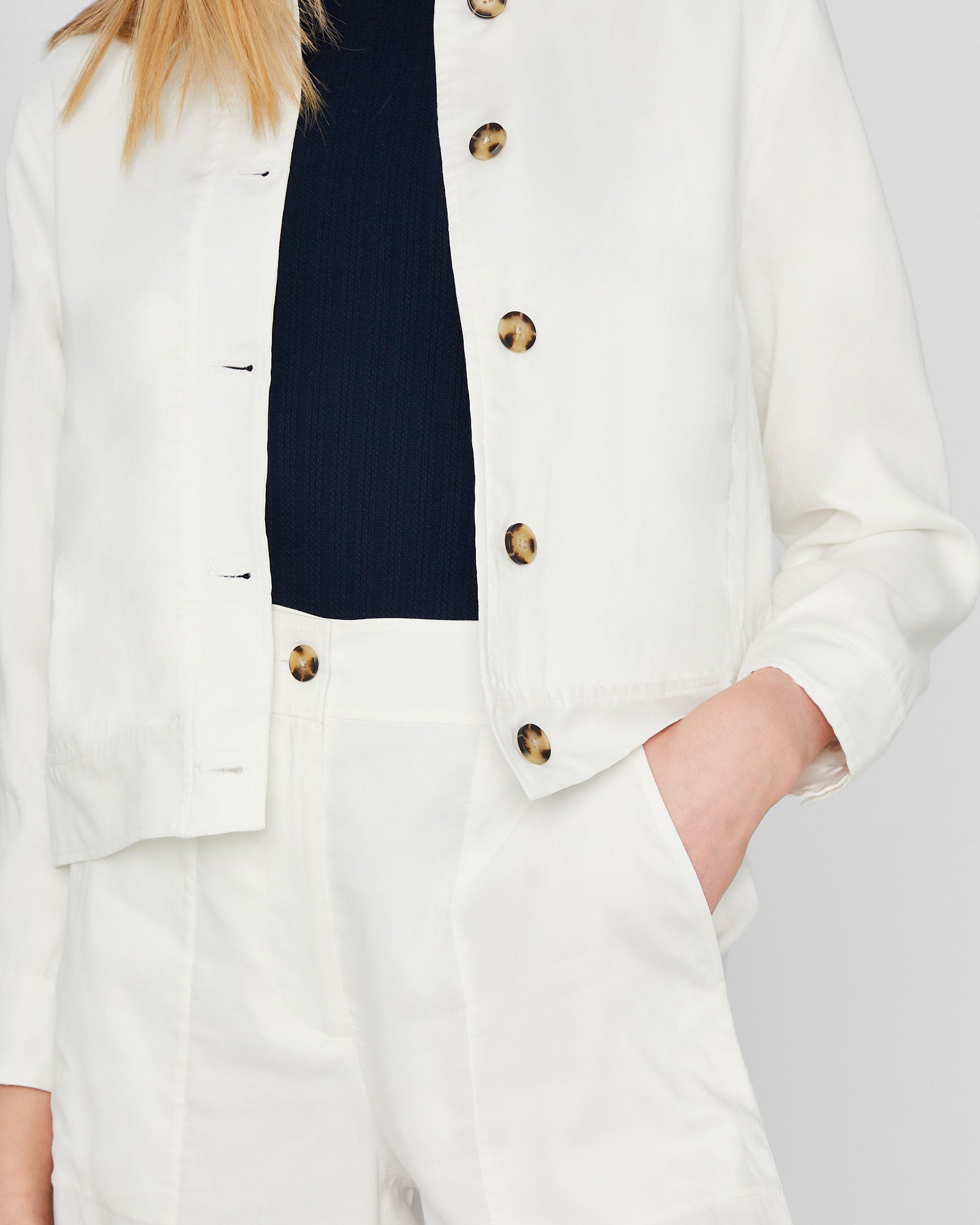 CLUB MONACO - Jupe-culotte légère - Blanc