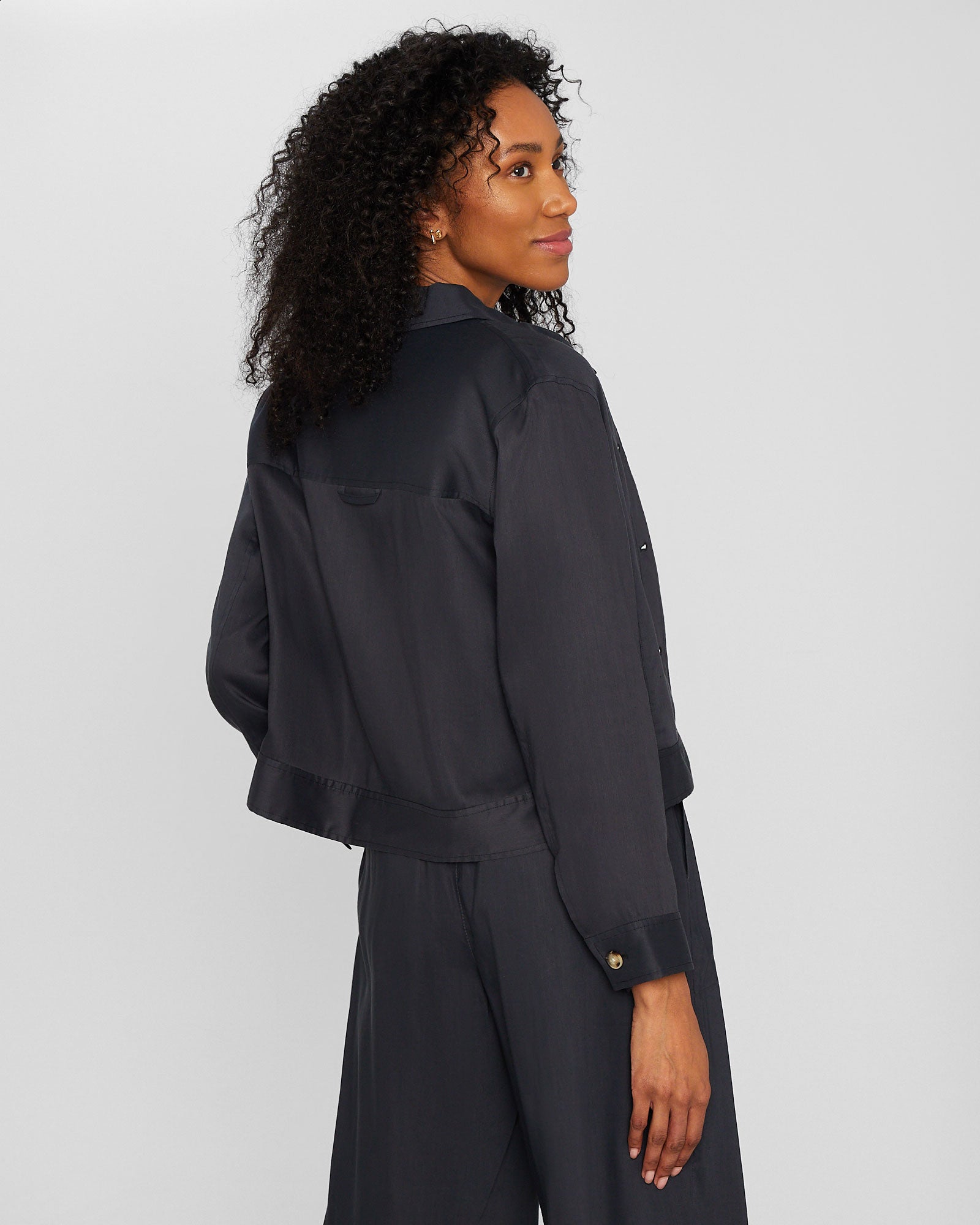 CLUB MONACO - Veste chemise boutonnée - Noir