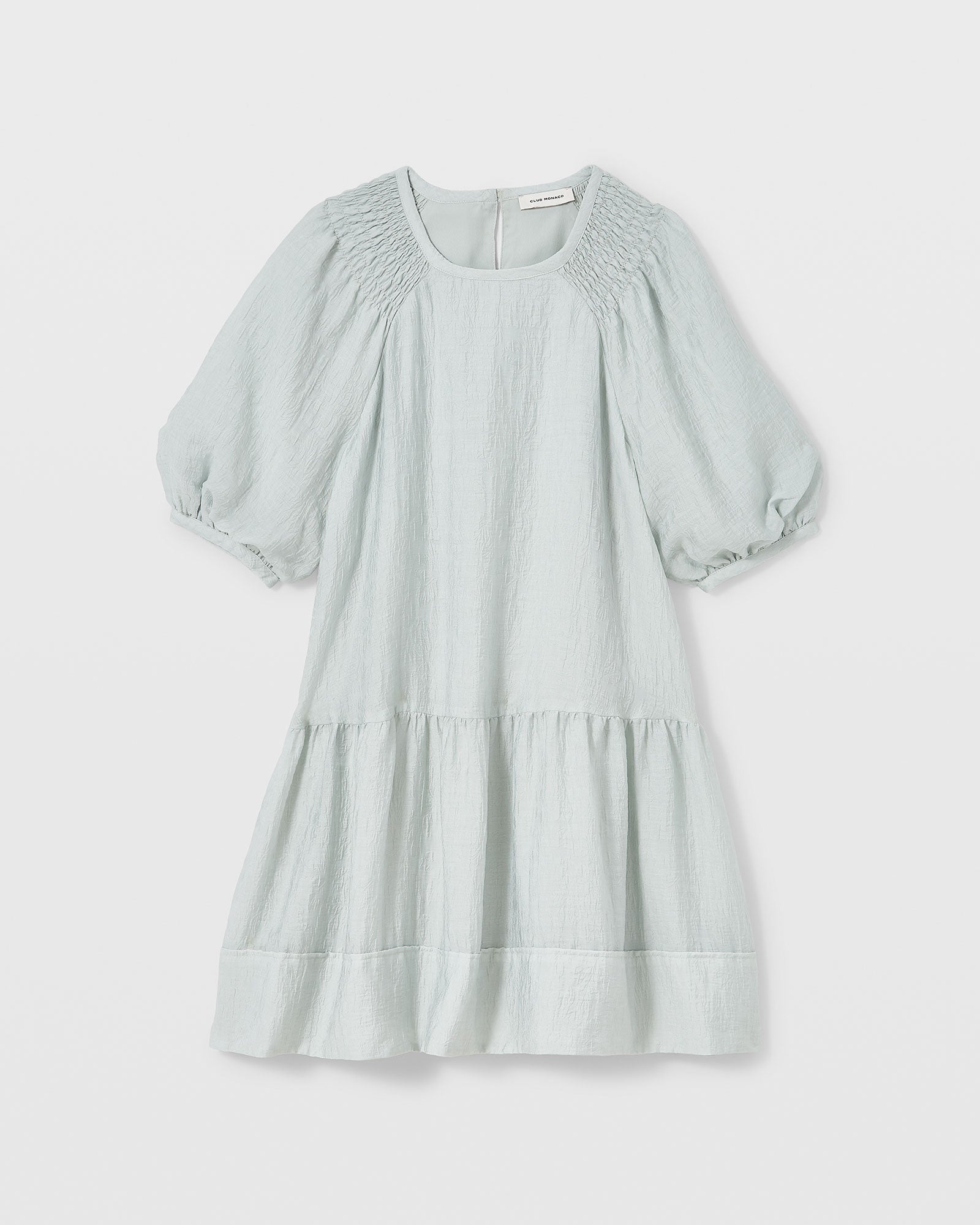 CLUB MONACO - Tiered Cloud Mini Dress - Stripe - Orange