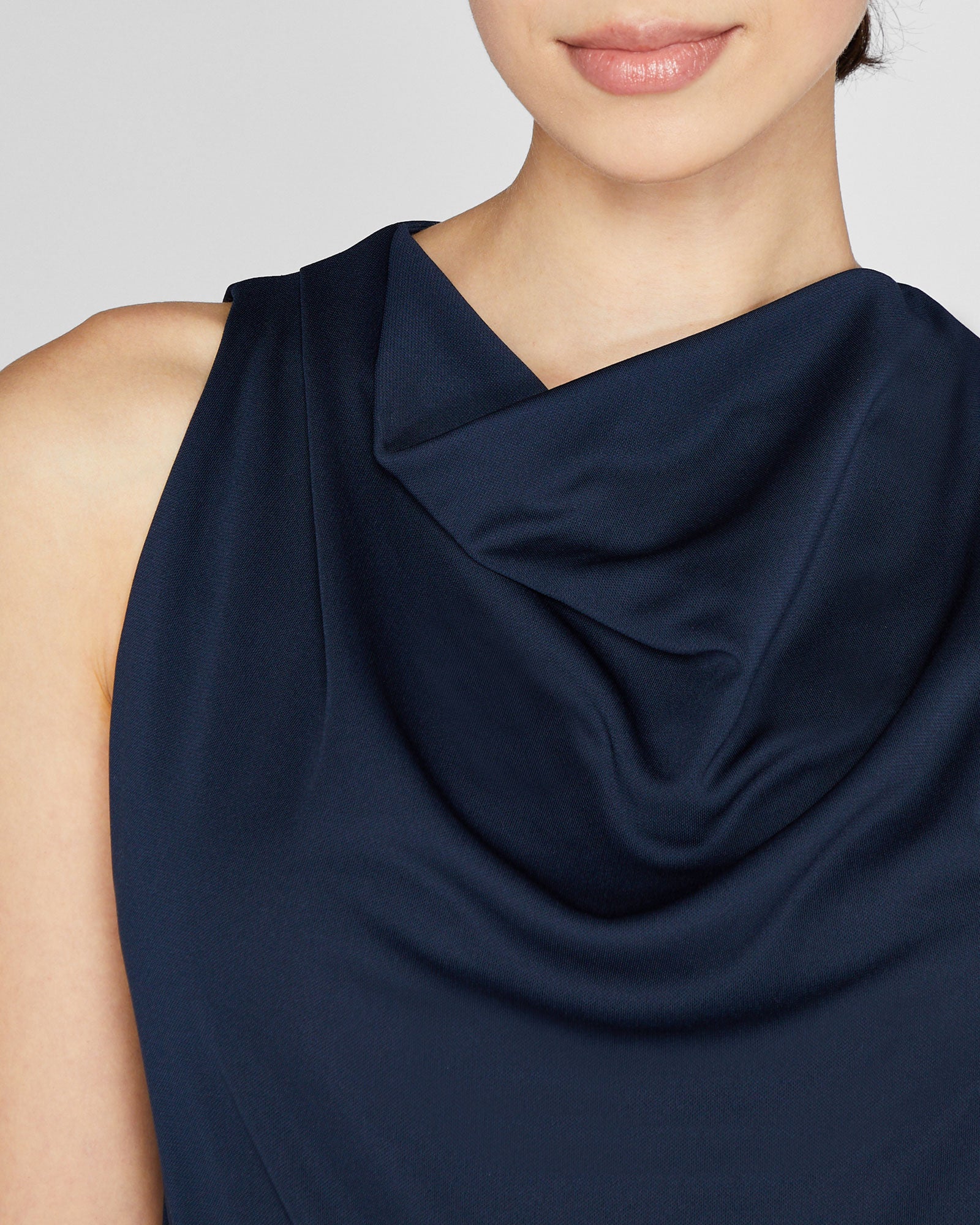 CLUB MONACO - Romantic Jersey Top - Navy