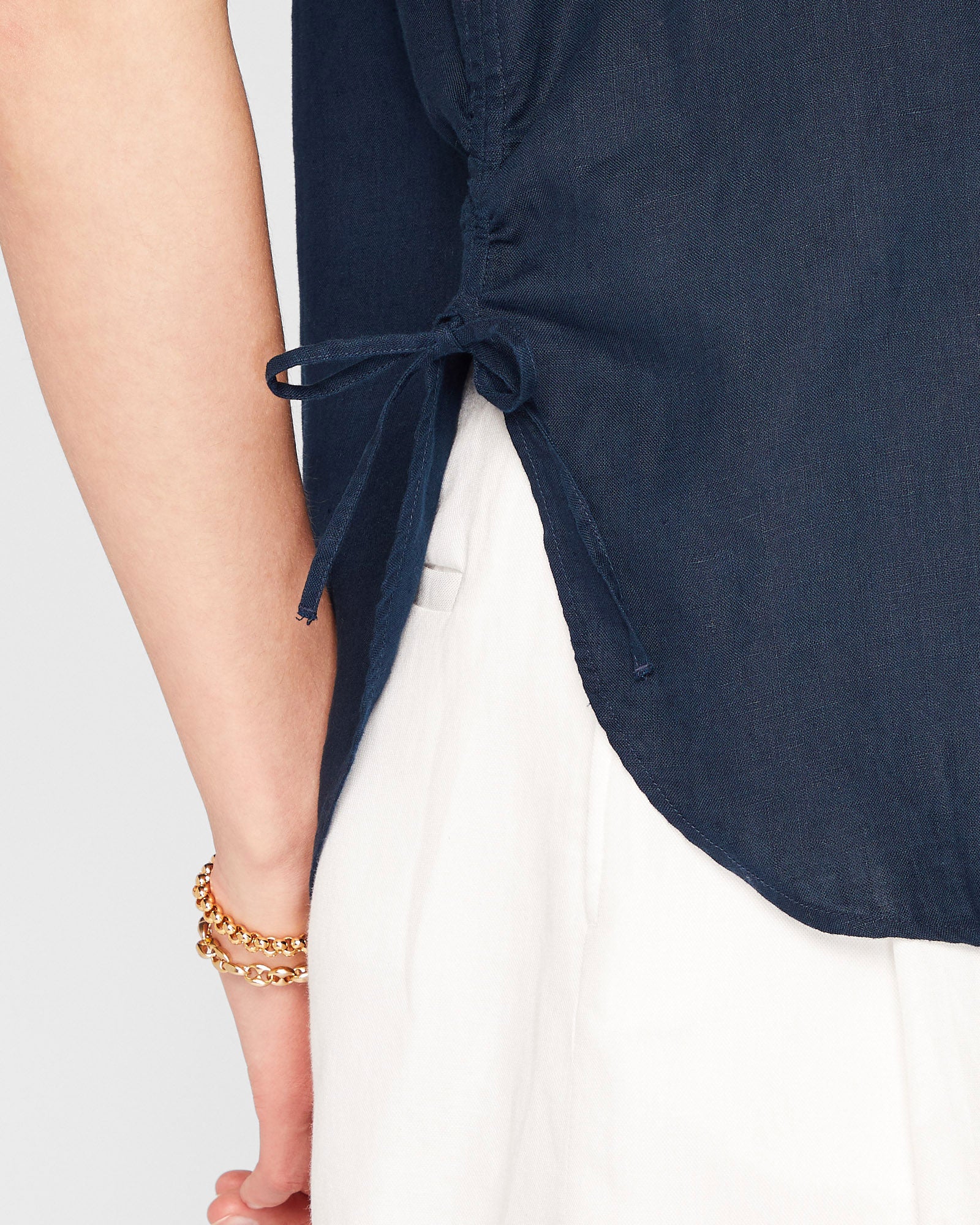 CLUB MONACO - Tunique en lin - Marine