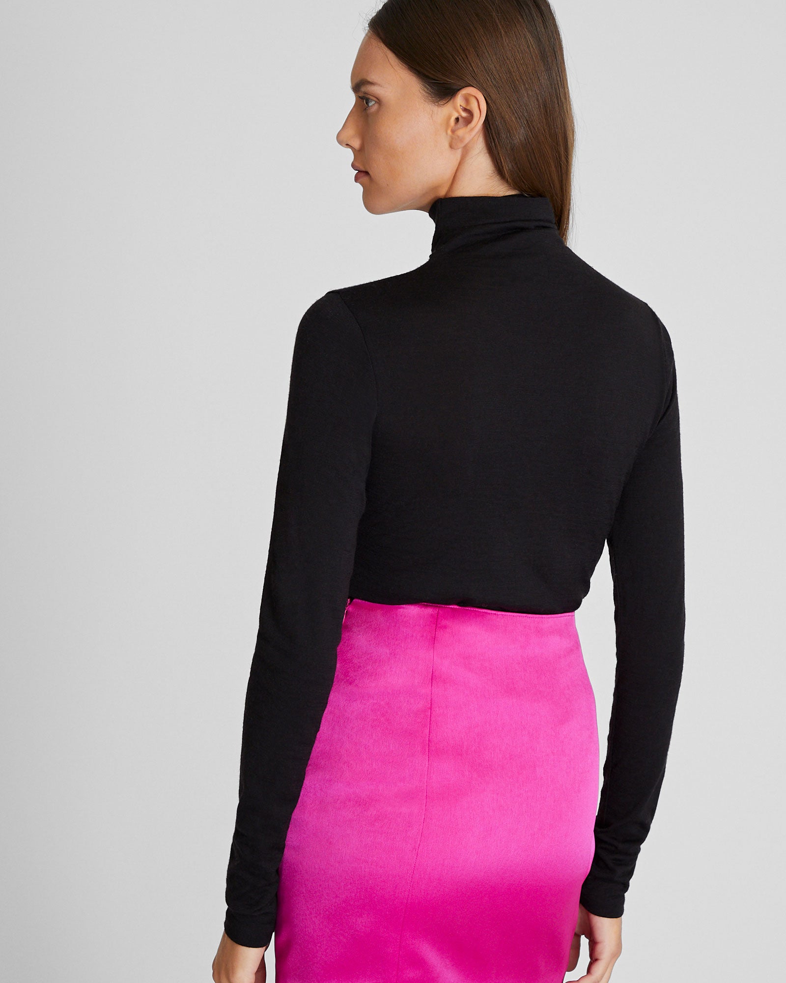 CLUB MONACO - Julianna Wool Blend Turtleneck - Black