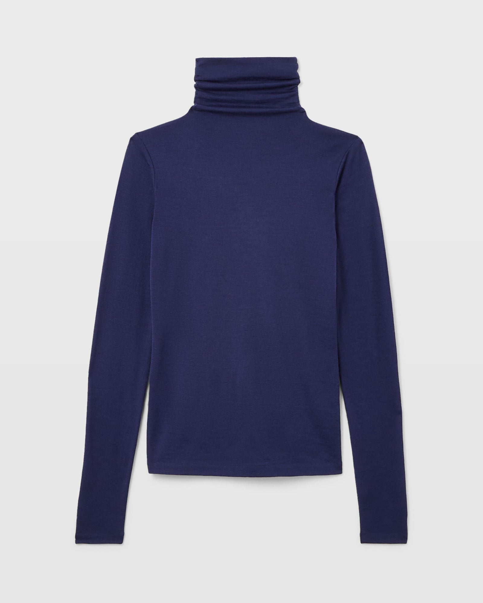 CLUB MONACO - Julianna Wool Blend Turtleneck - Navy