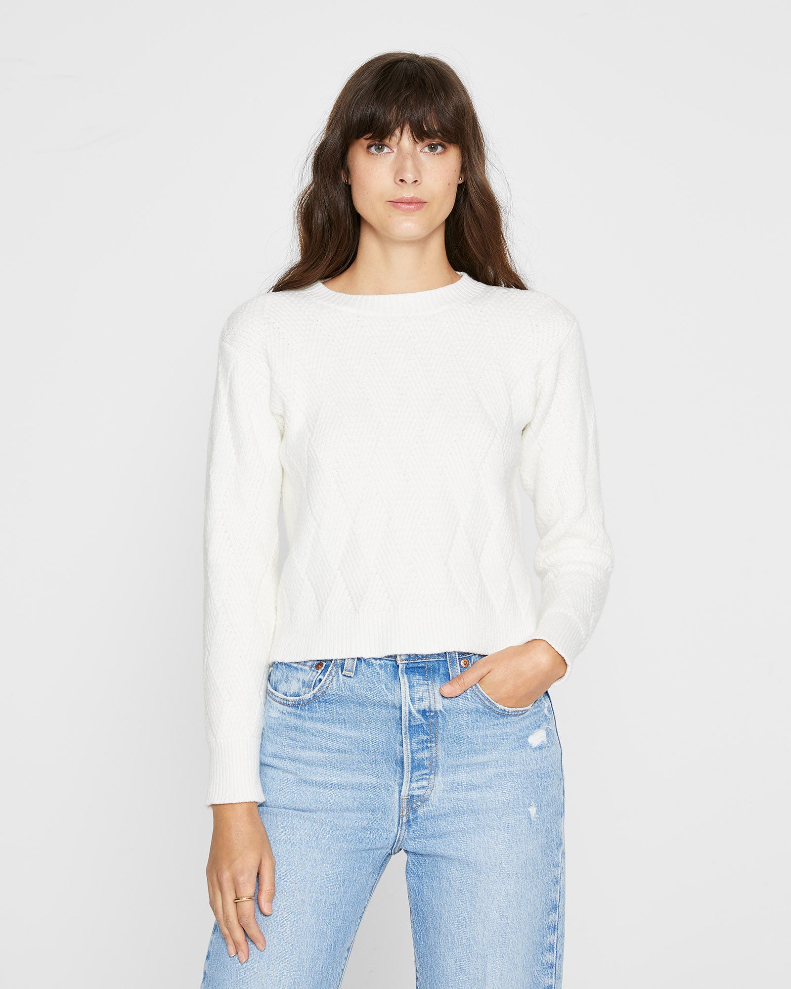 CLUB MONACO - Diamond Crew - Blanc De Blanc