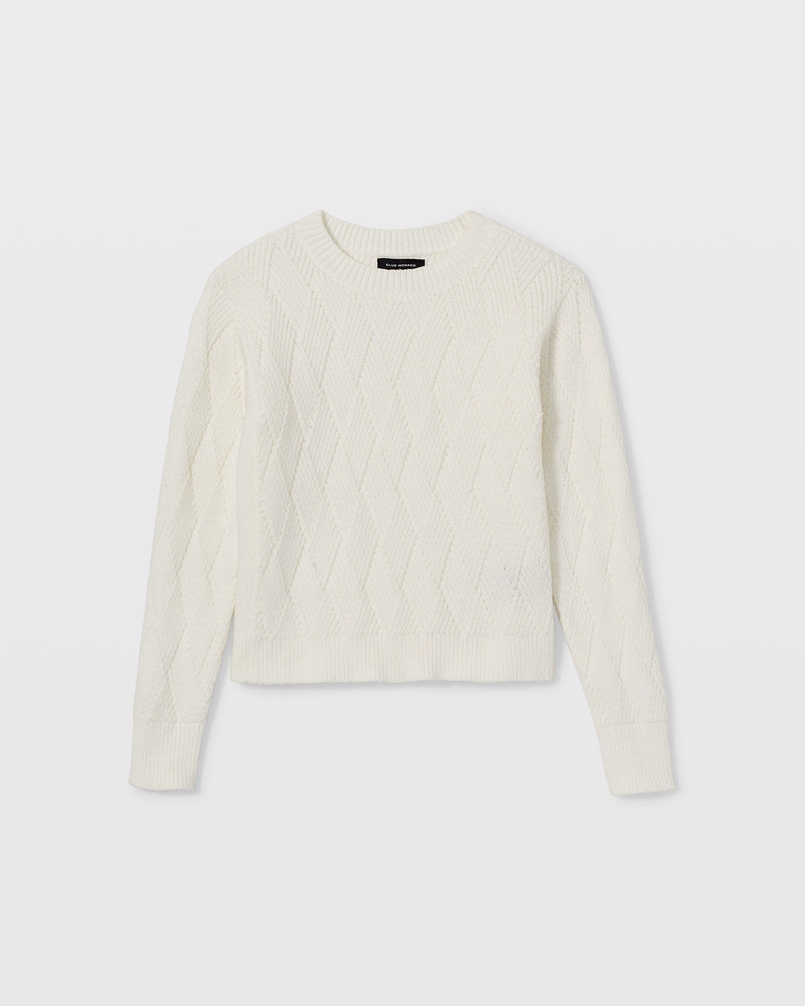 CLUB MONACO - Diamond Crew - Blanc De Blanc