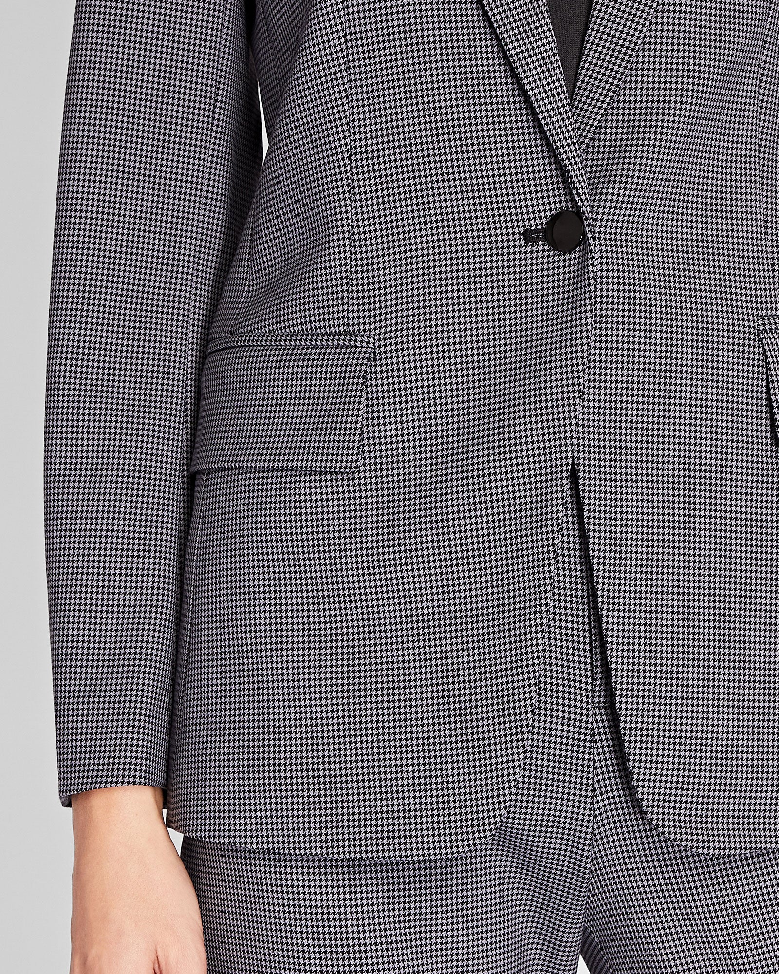 CLUB MONACO - Houndstooth Borrem Blazer - Black Mix