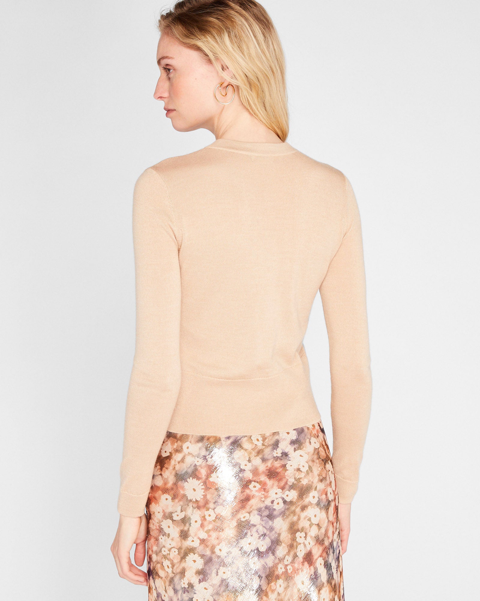 CLUB MONACO - Cardigan en mélange de mérinos - Avoine