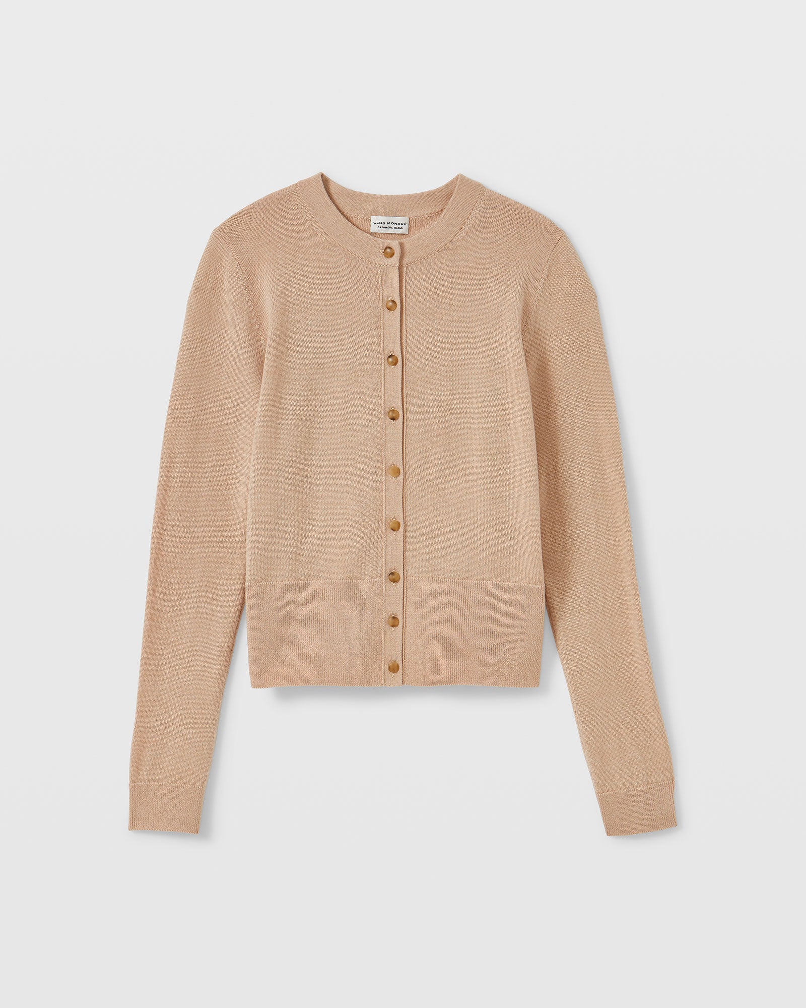 CLUB MONACO - Cardigan en mélange de mérinos - Avoine