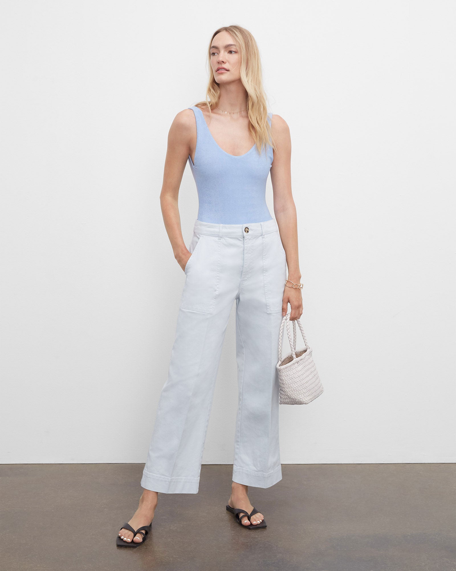 CLUB MONACO - Jade Contour One-Piece Swimsuit - Blue