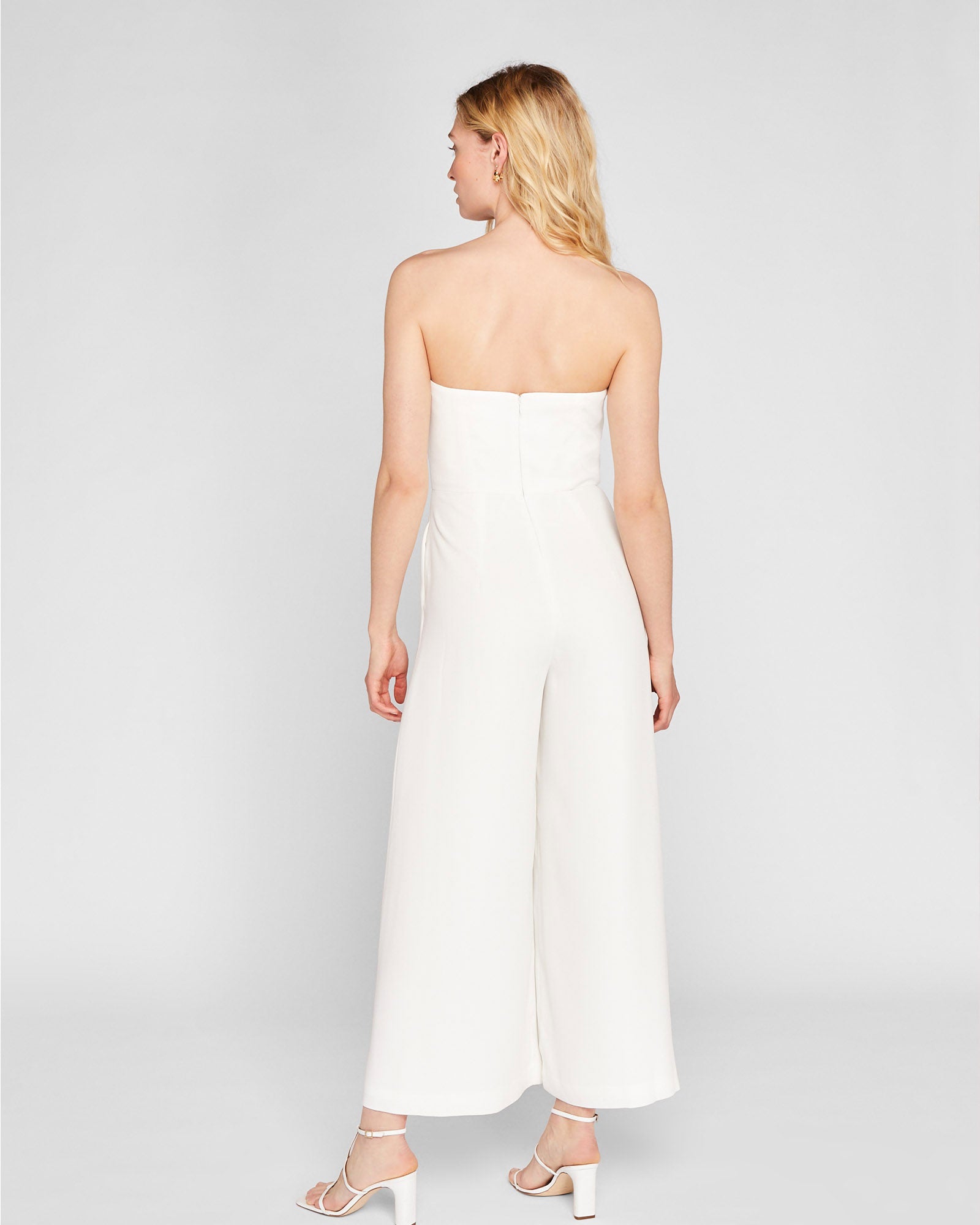 CLUB MONACO - Twist Front Strapless Jumpsuit - Blanc De Blanc