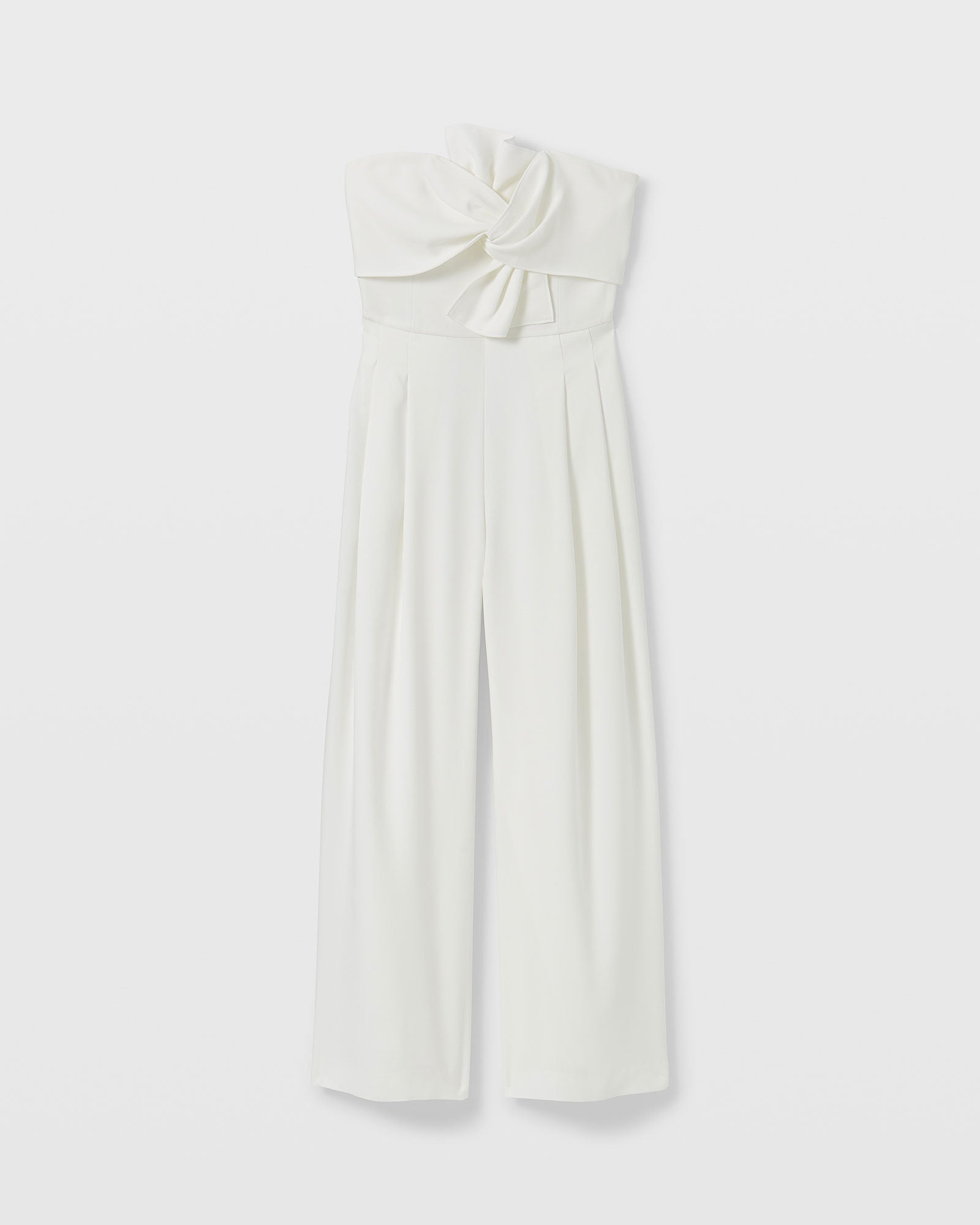 CLUB MONACO - Twist Front Strapless Jumpsuit - Blanc De Blanc