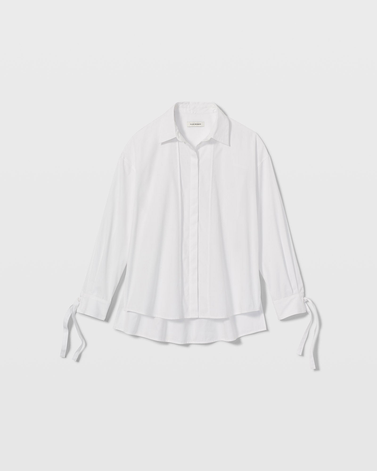 CLUB MONACO - Blouse à attaches de fin de semaine - Blanc