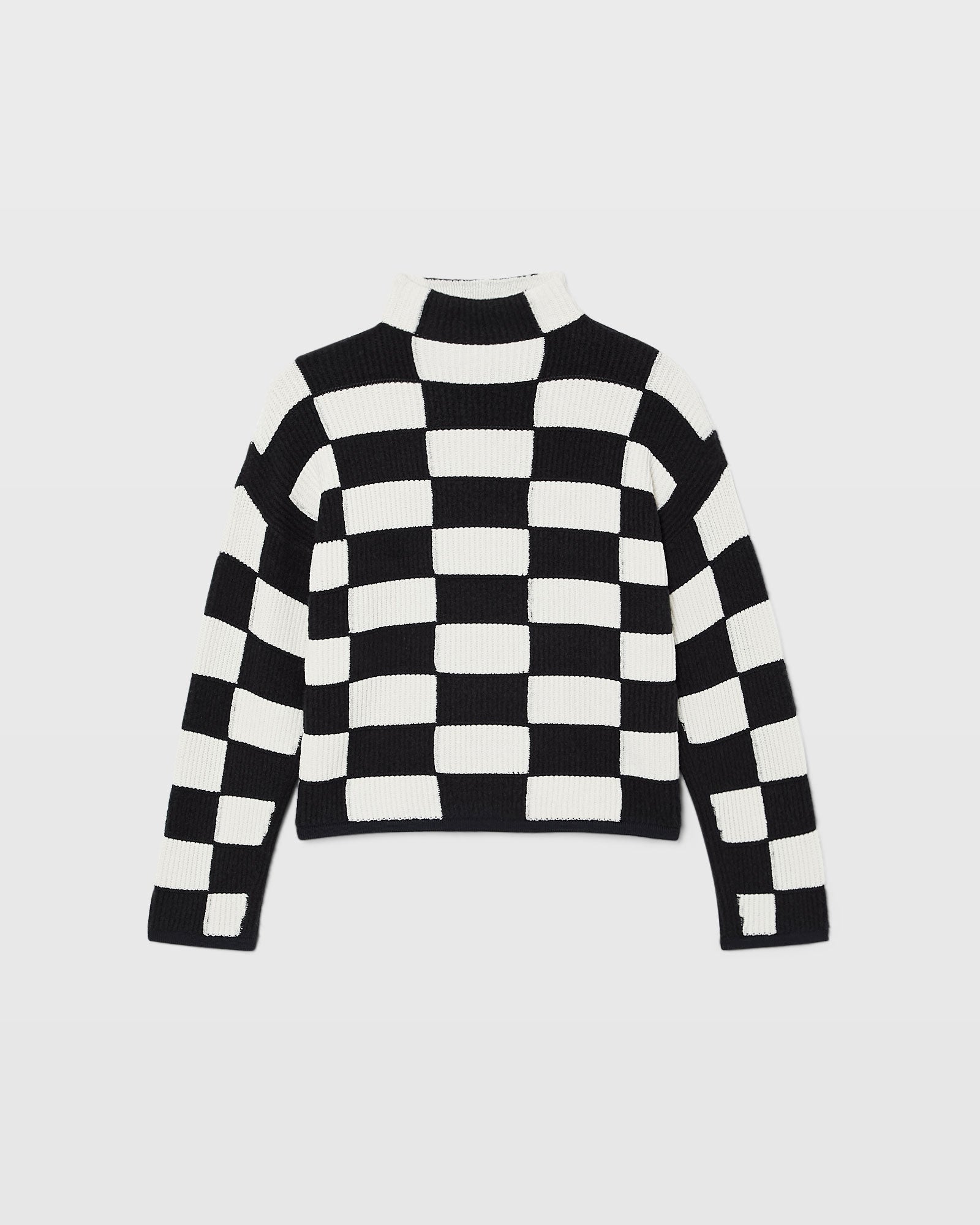 CLUB MONACO - Patchwork Funnel Sweater - Black