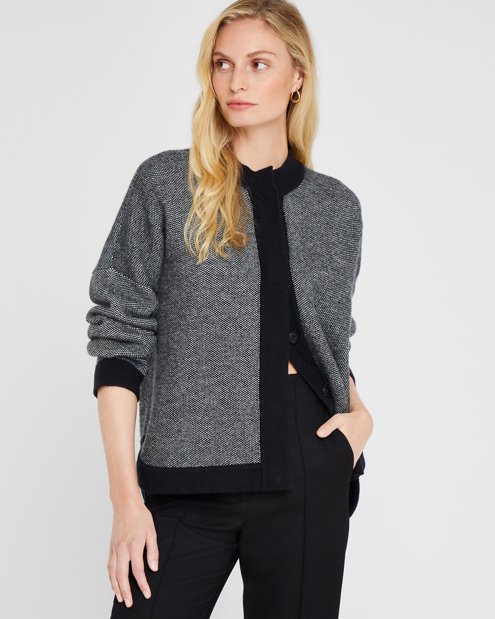 CLUB MONACO - Jacquard Shacket - Black Base