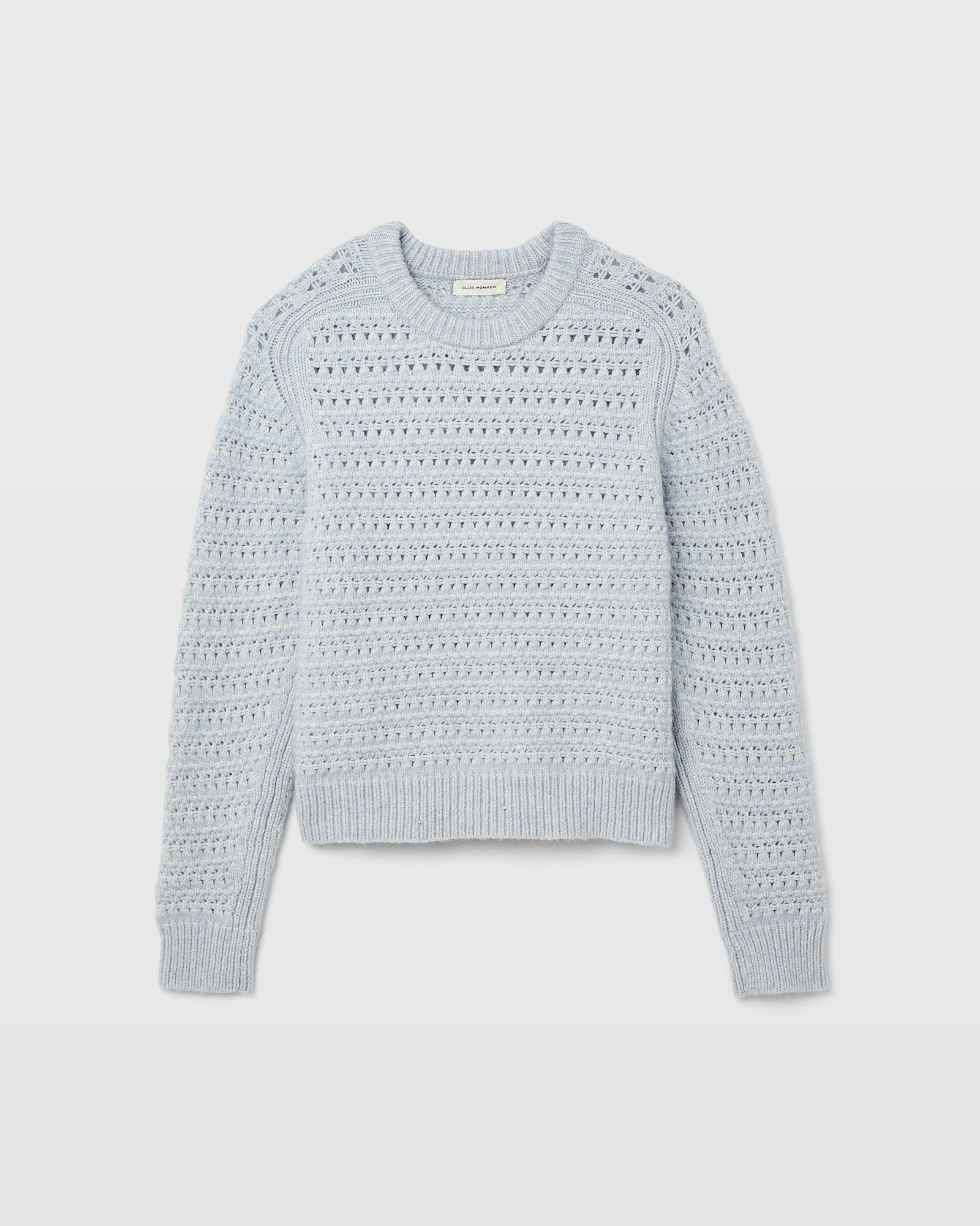 CLUB MONACO - Chandail ras du cou maille texturée - Bleu