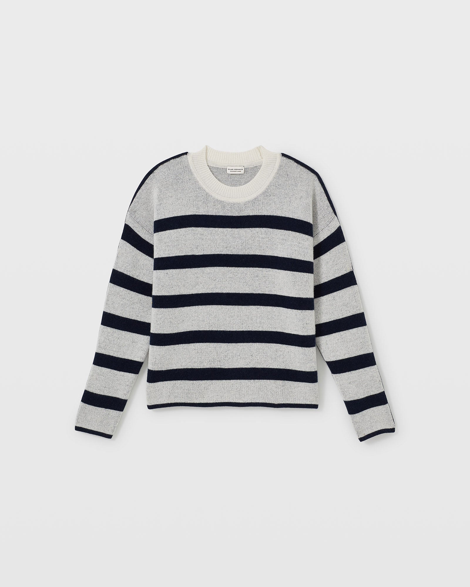 CLUB MONACO - Tricot double-face en cachemire - Blanc-noir