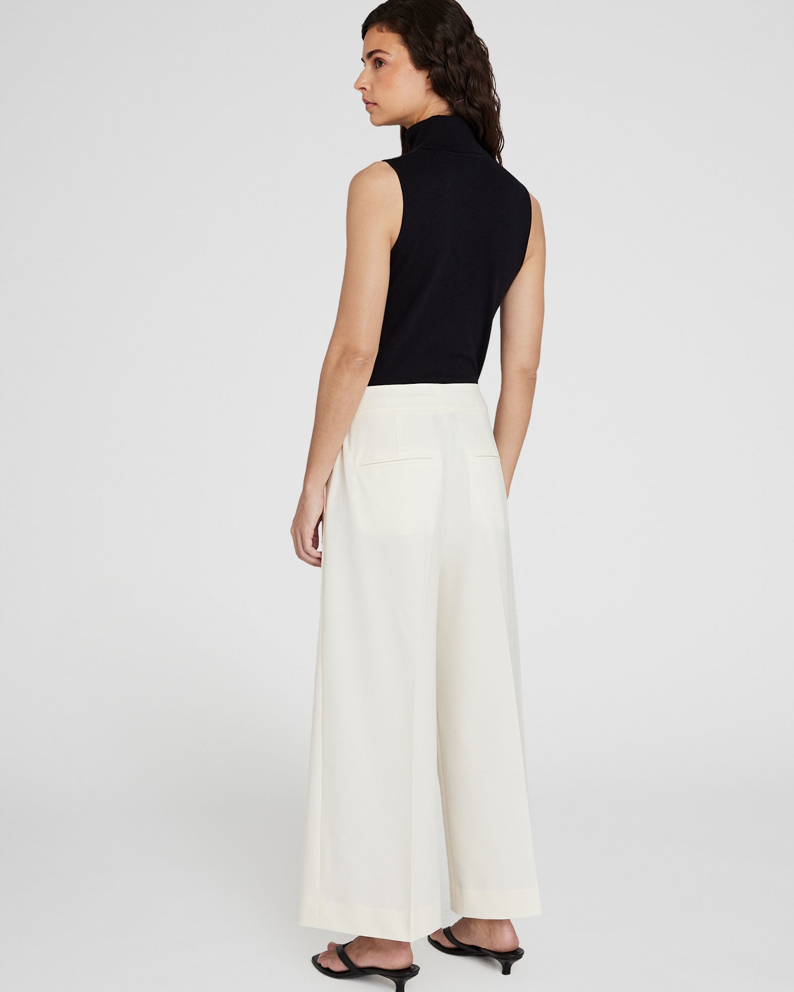 CLUB MONACO - Pantalon Borrem à jambes larges - Blanc
