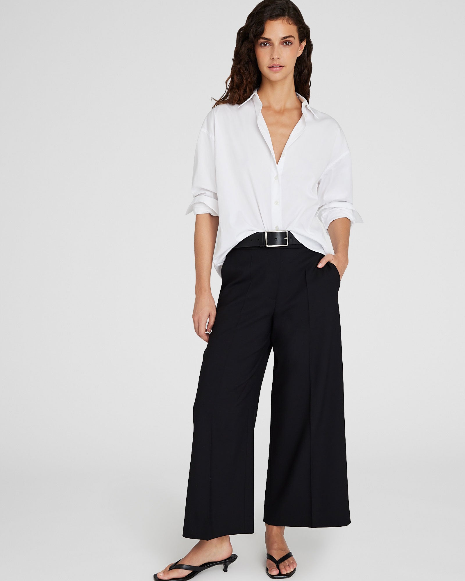 CLUB MONACO - Pantalon Borrem à jambes larges - Noir