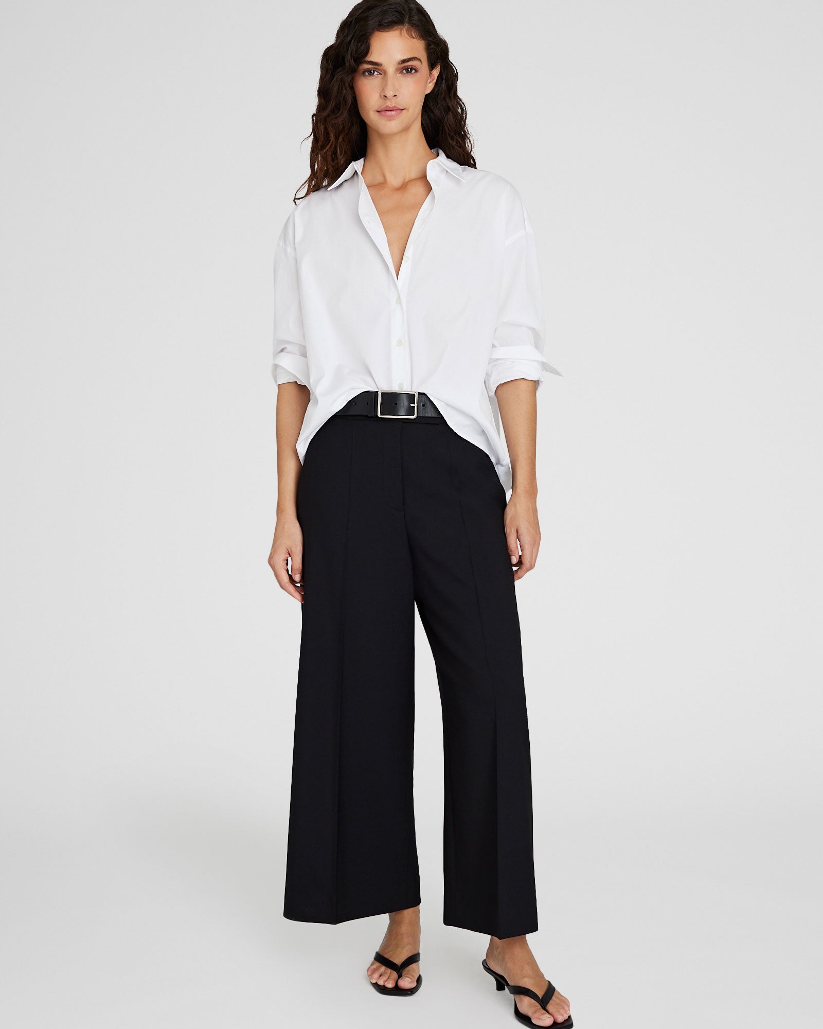 CLUB MONACO - Pantalon Borrem à jambes larges - Noir