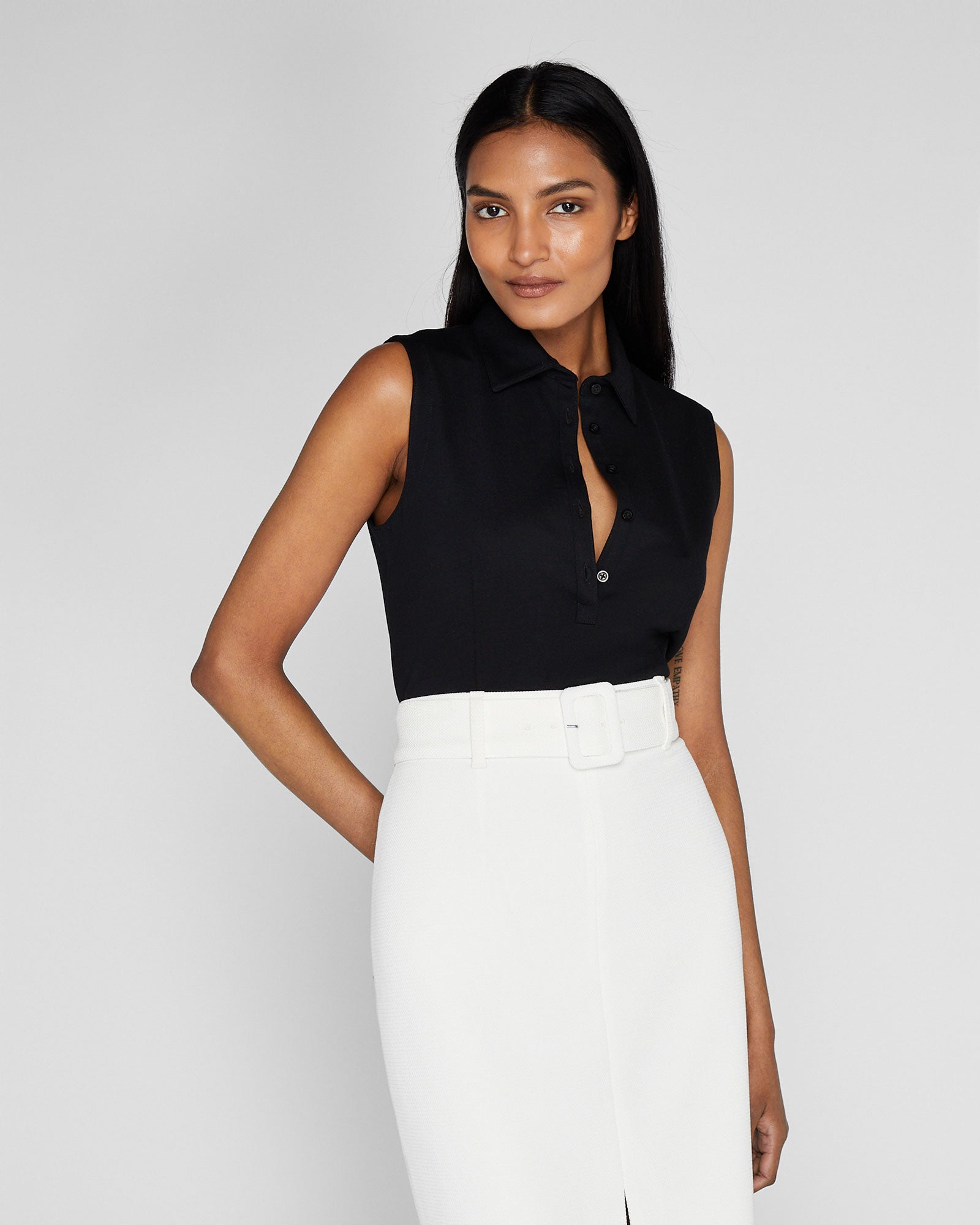 CLUB MONACO - Sleeveless Shirt - Black
