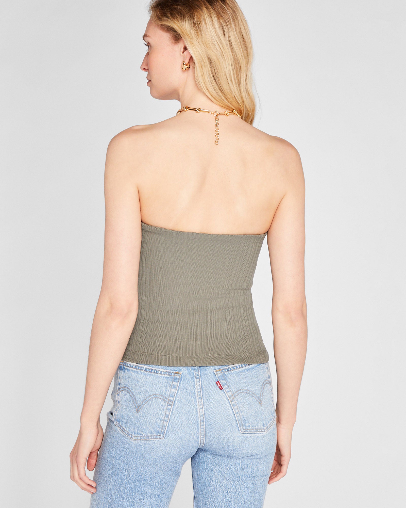 CLUB MONACO - Bustier plissé - Sage