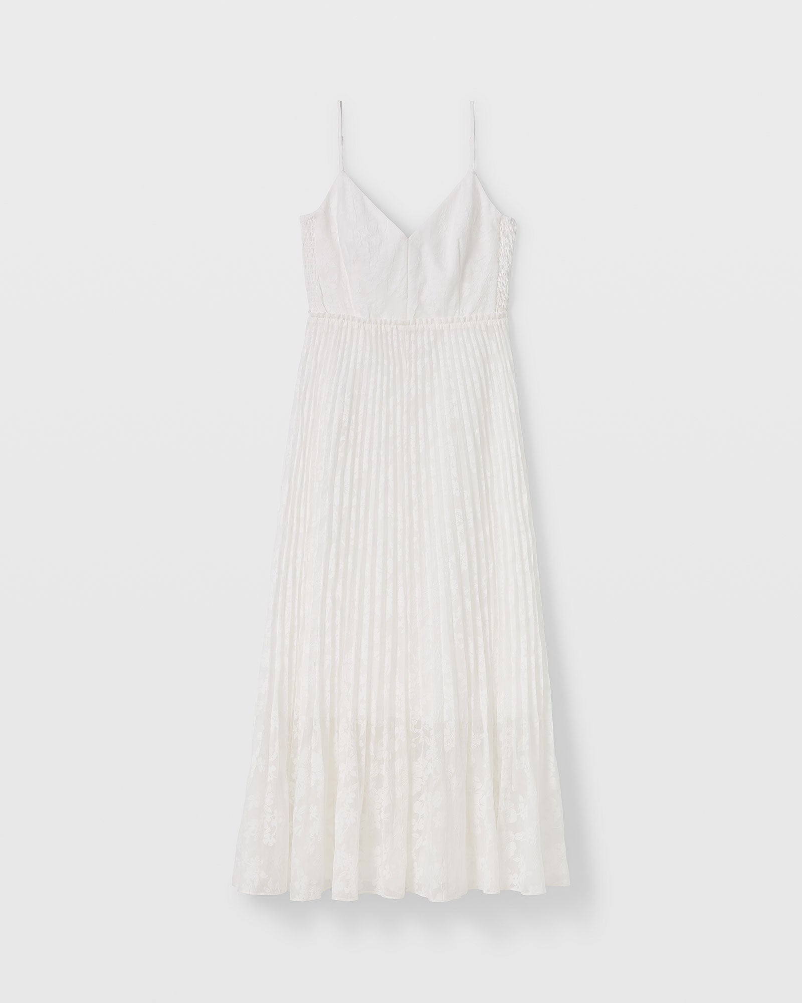 CLUB MONACO - Crinkle Pleat Midi Dress - White