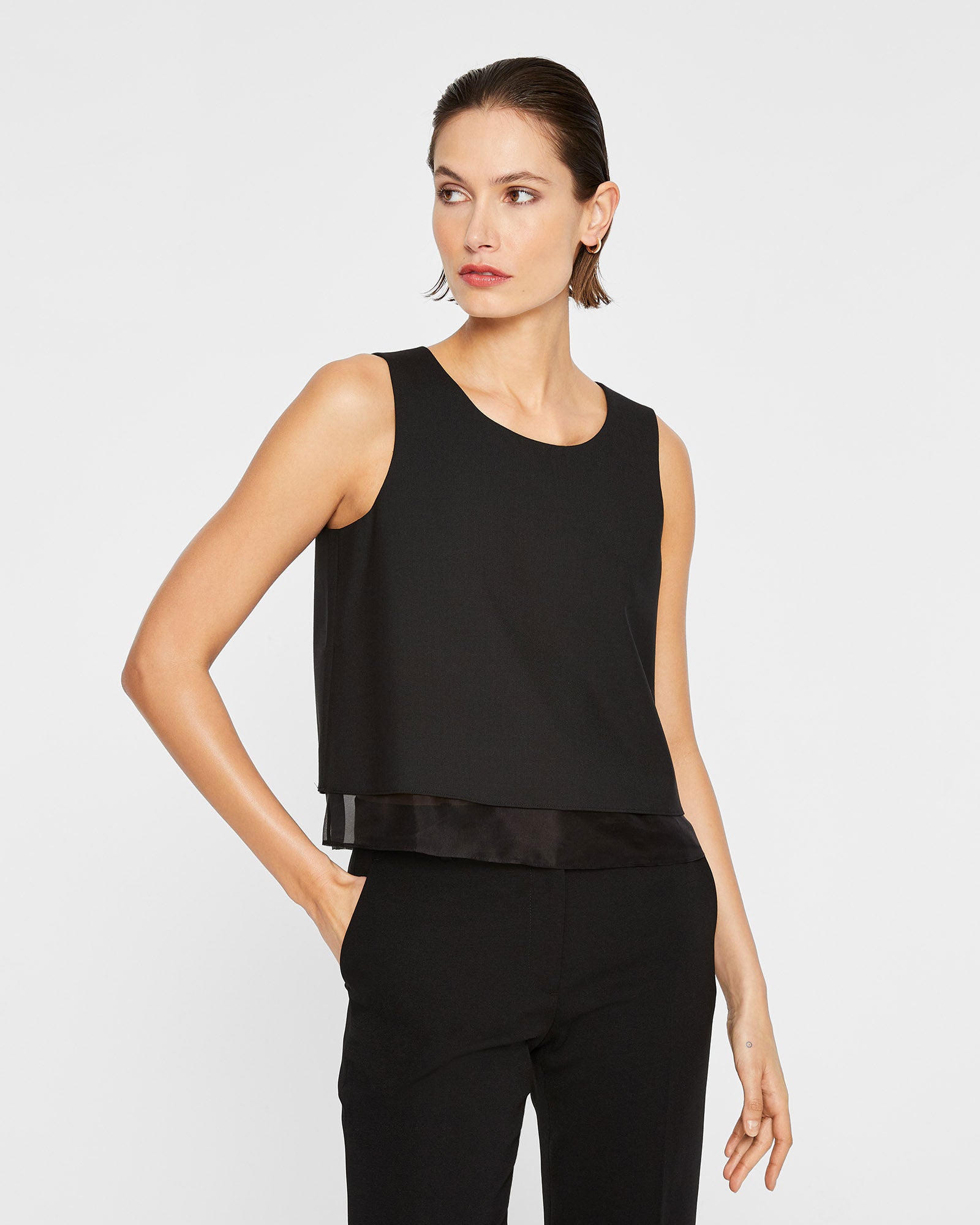 CLUB MONACO - Layered Tank - Black