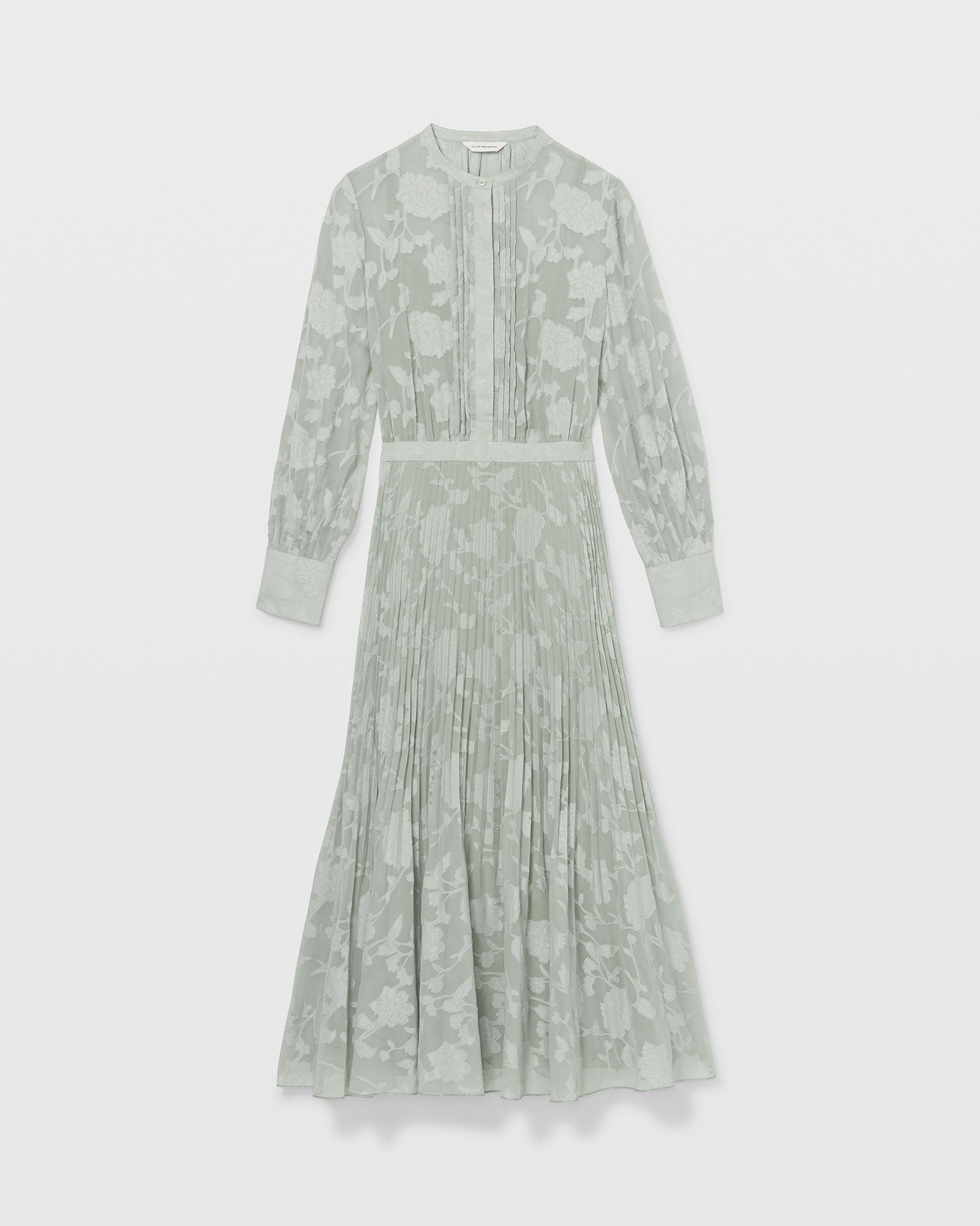 CLUB MONACO - Pleated Shirt Dress - Iron Grey