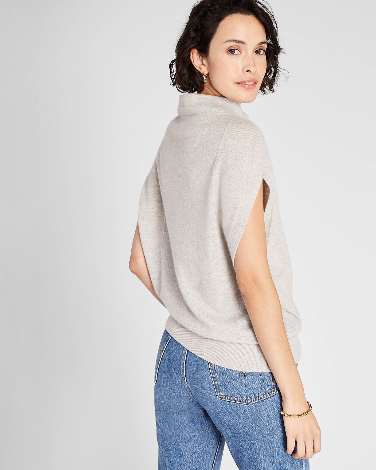 CLUB MONACO - Chandail en cachemire Abhy - Gris Chiné Clair
