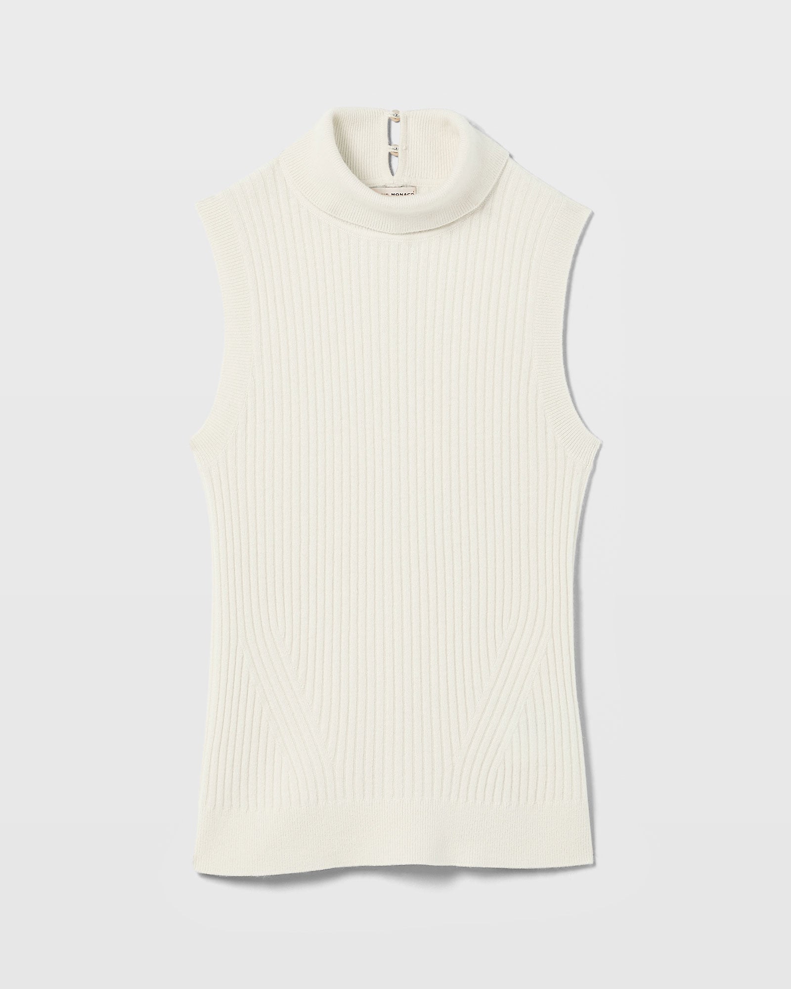 CLUB MONACO - Cashmere Button Mock Neck Sweater - Ivory
