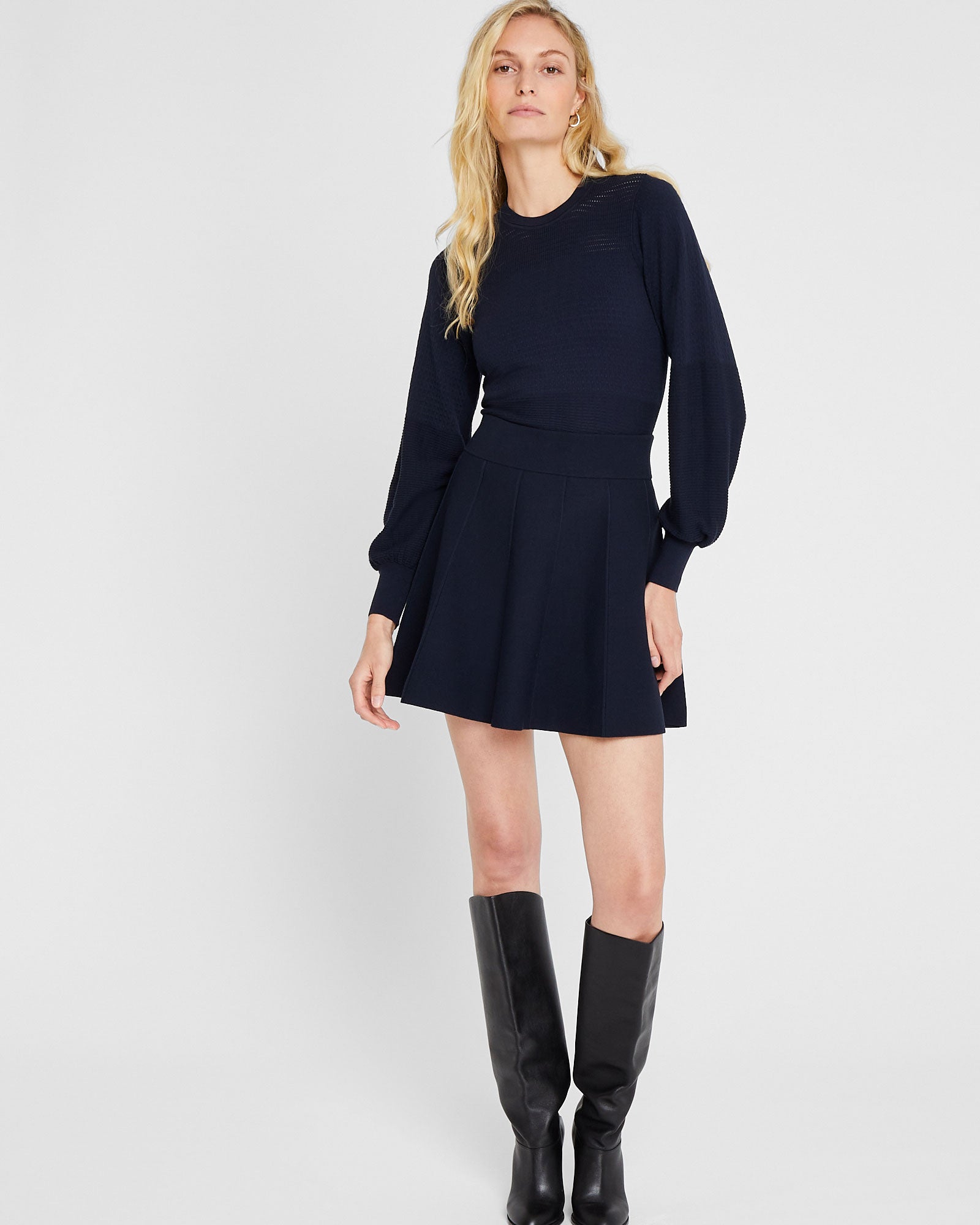 CLUB MONACO - Chandail ras du cou texturé - Marine