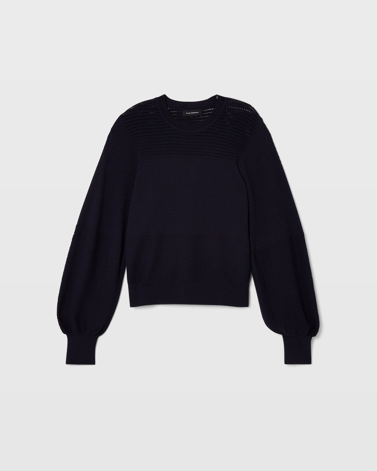 CLUB MONACO - Chandail ras du cou texturé - Marine