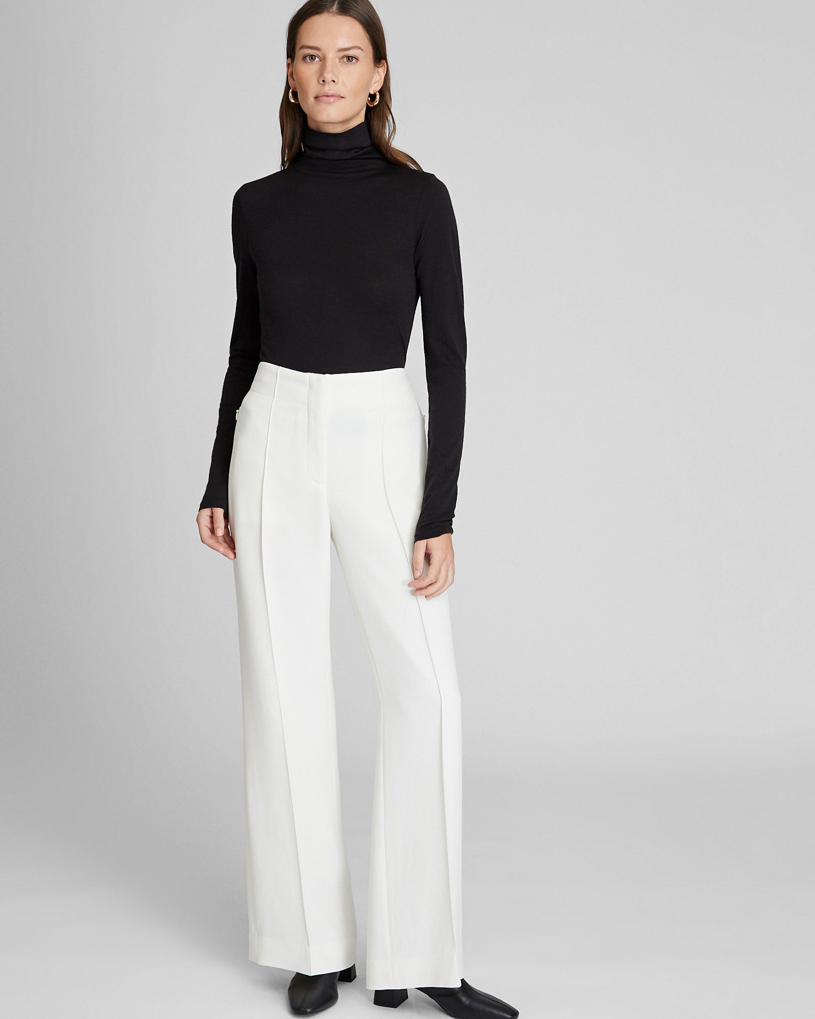 CLUB MONACO - Fluid Crepe Trouser - Cream