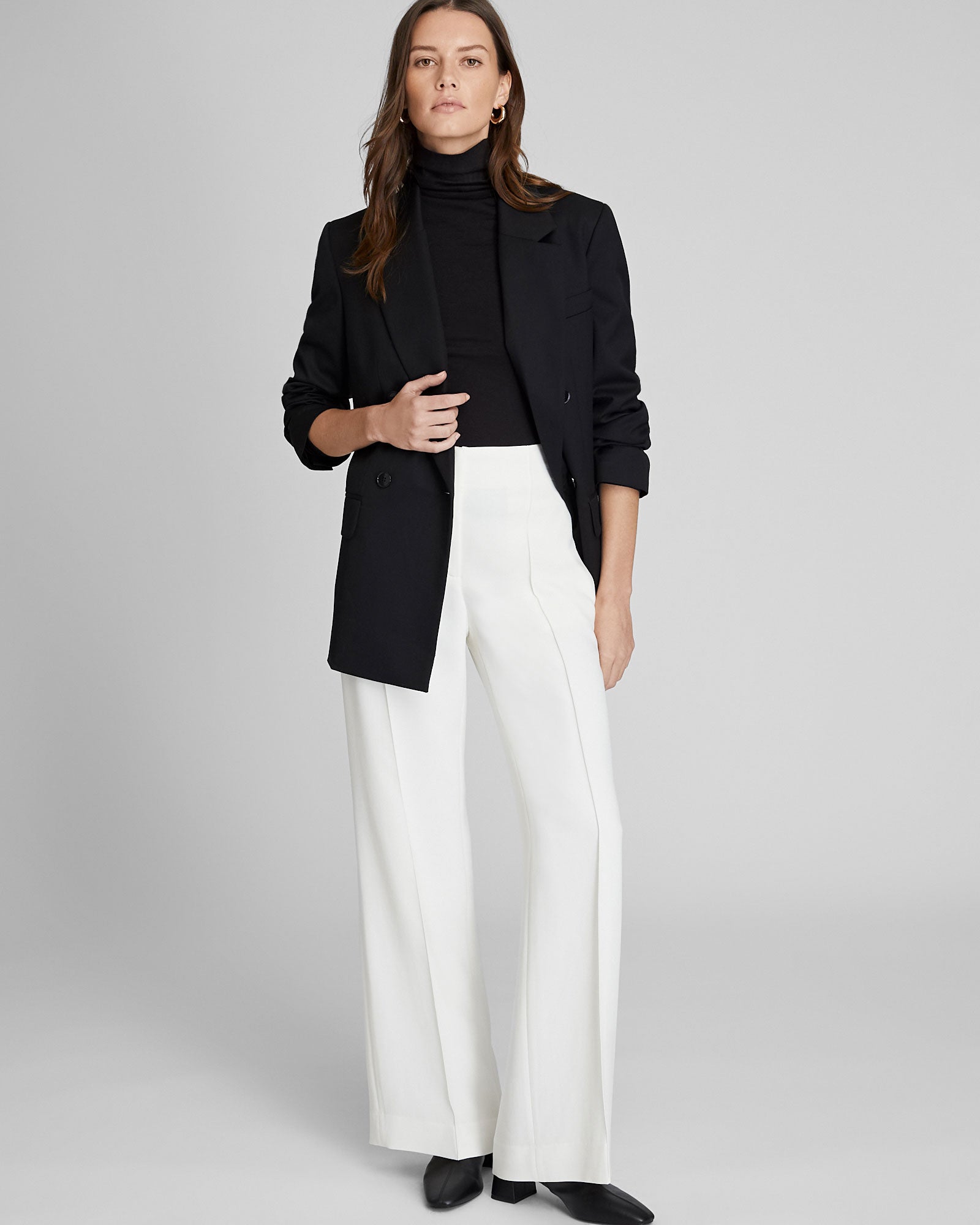 CLUB MONACO - Fluid Crepe Trouser - Cream