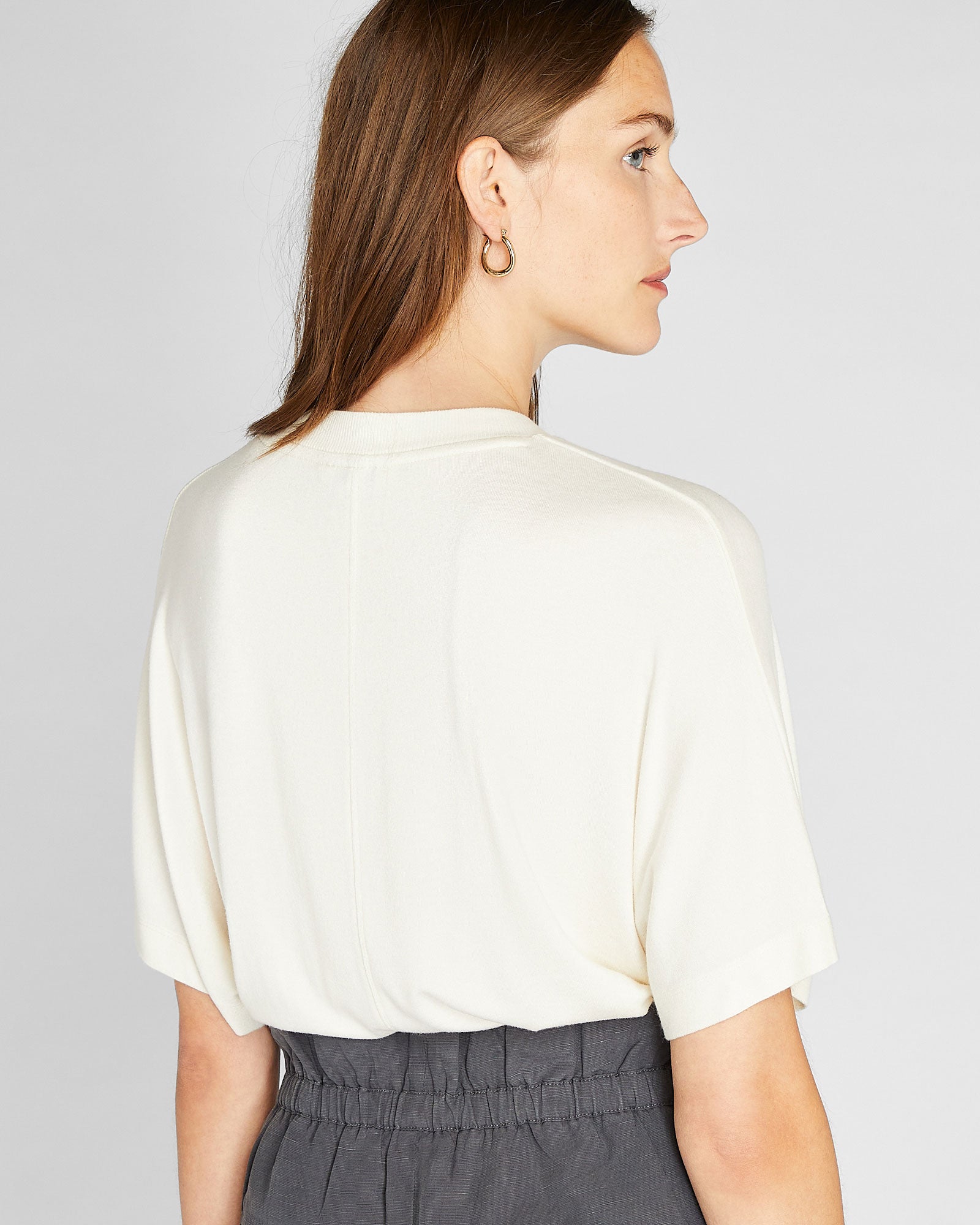 CLUB MONACO - Knit Dolman Tee - White