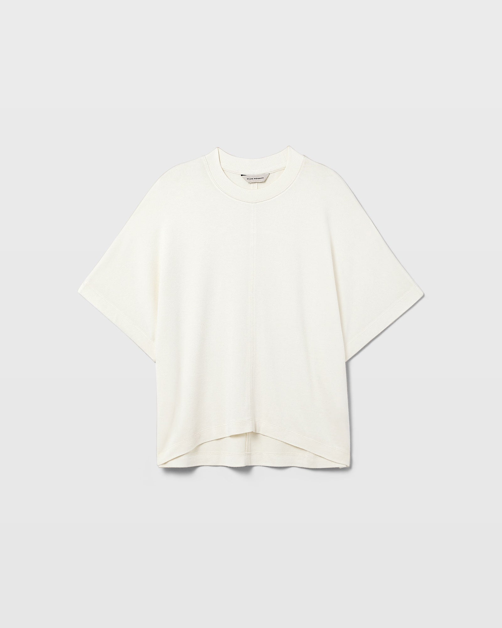 CLUB MONACO - Knit Dolman Tee - White