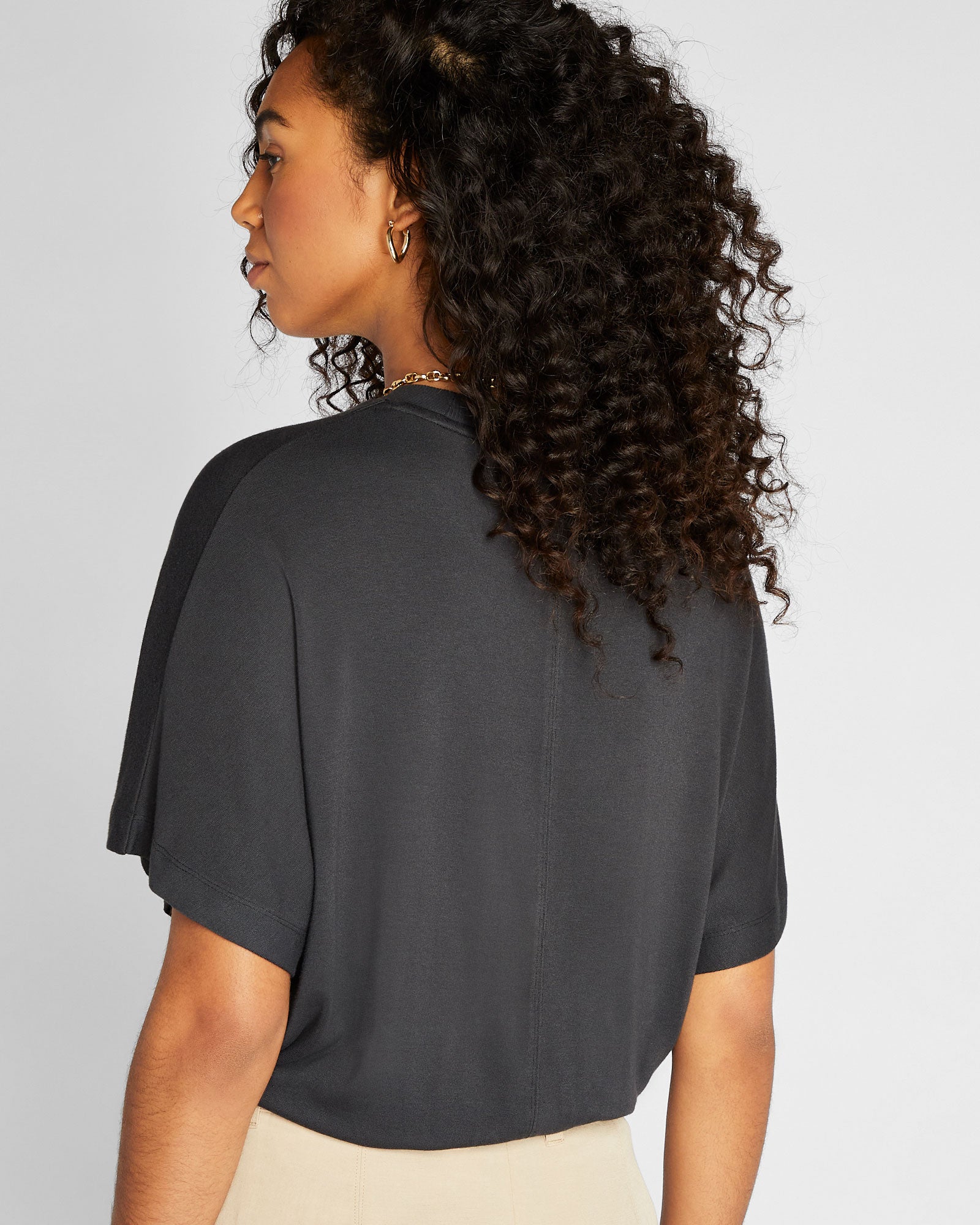 CLUB MONACO - Knit Dolman Tee - Black